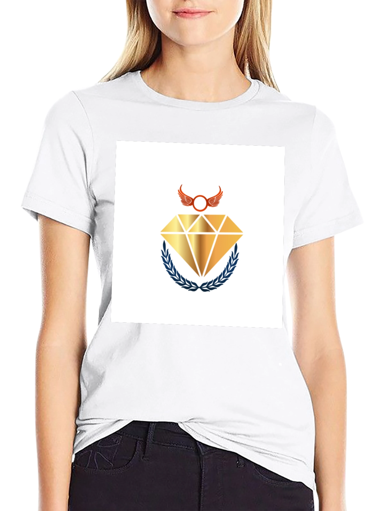 Diamond Wing Crest Black T-Shirt