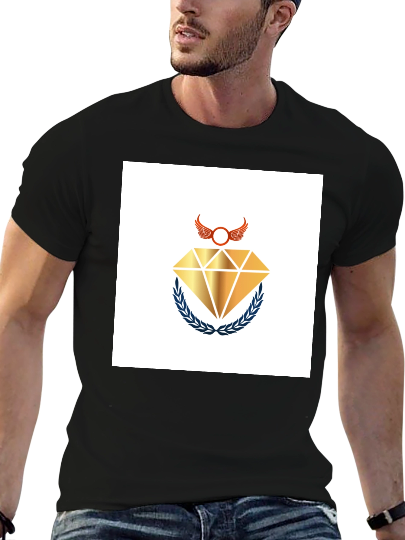 Diamond Wing Crest Black T-Shirt