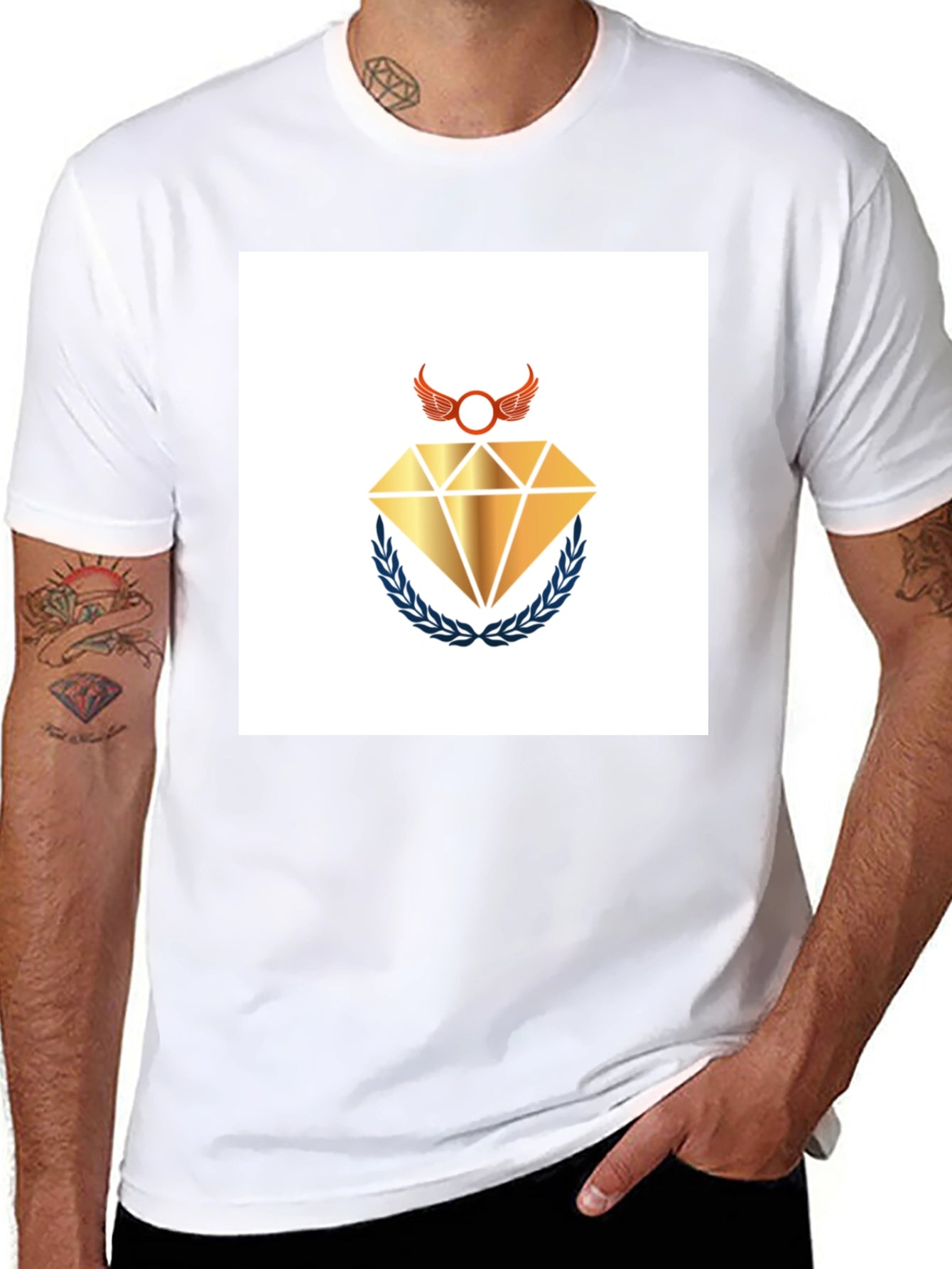 Diamond Wing Crest Black T-Shirt