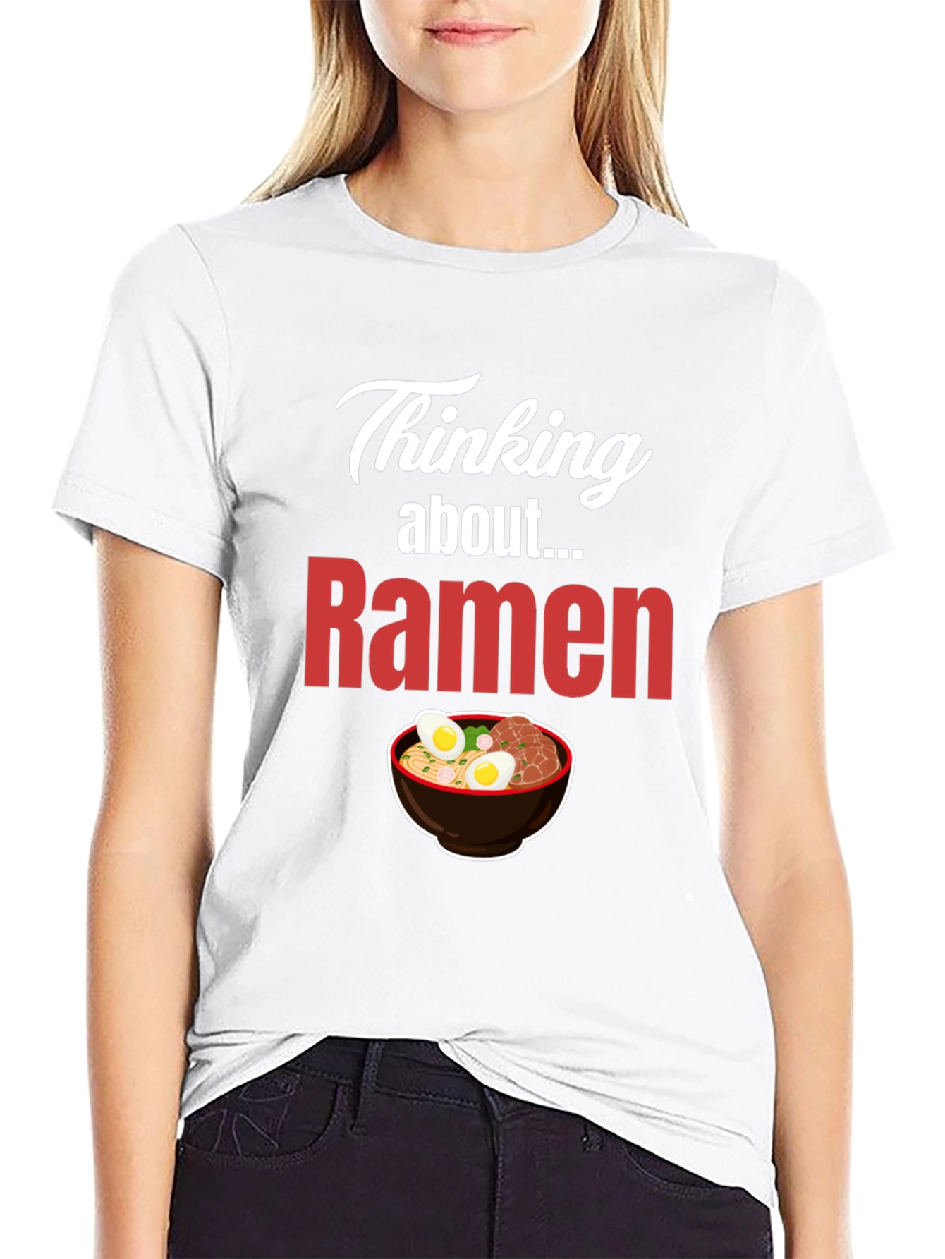 Thinking About Ramen T-Shirt - Foodie Apparel