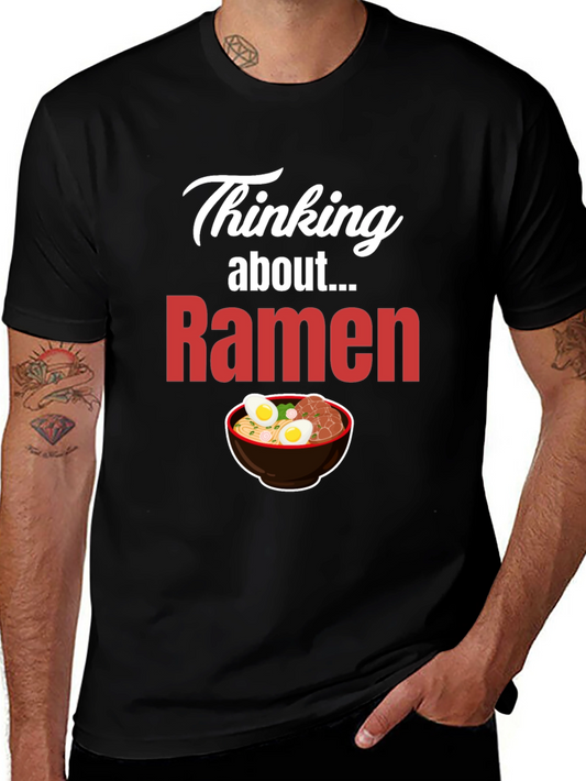 Thinking About Ramen T-Shirt - Foodie Apparel