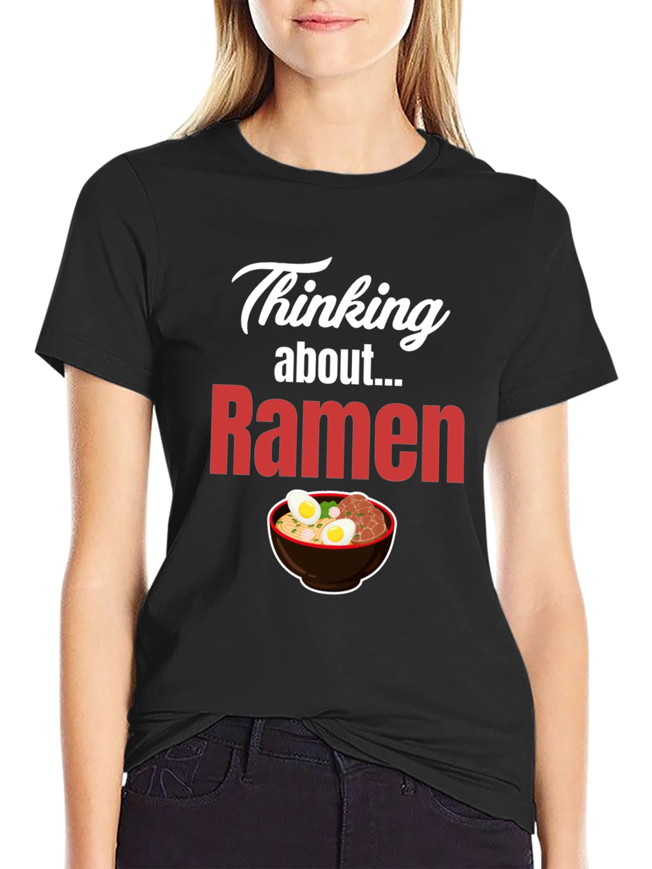 Thinking About Ramen T-Shirt - Foodie Apparel
