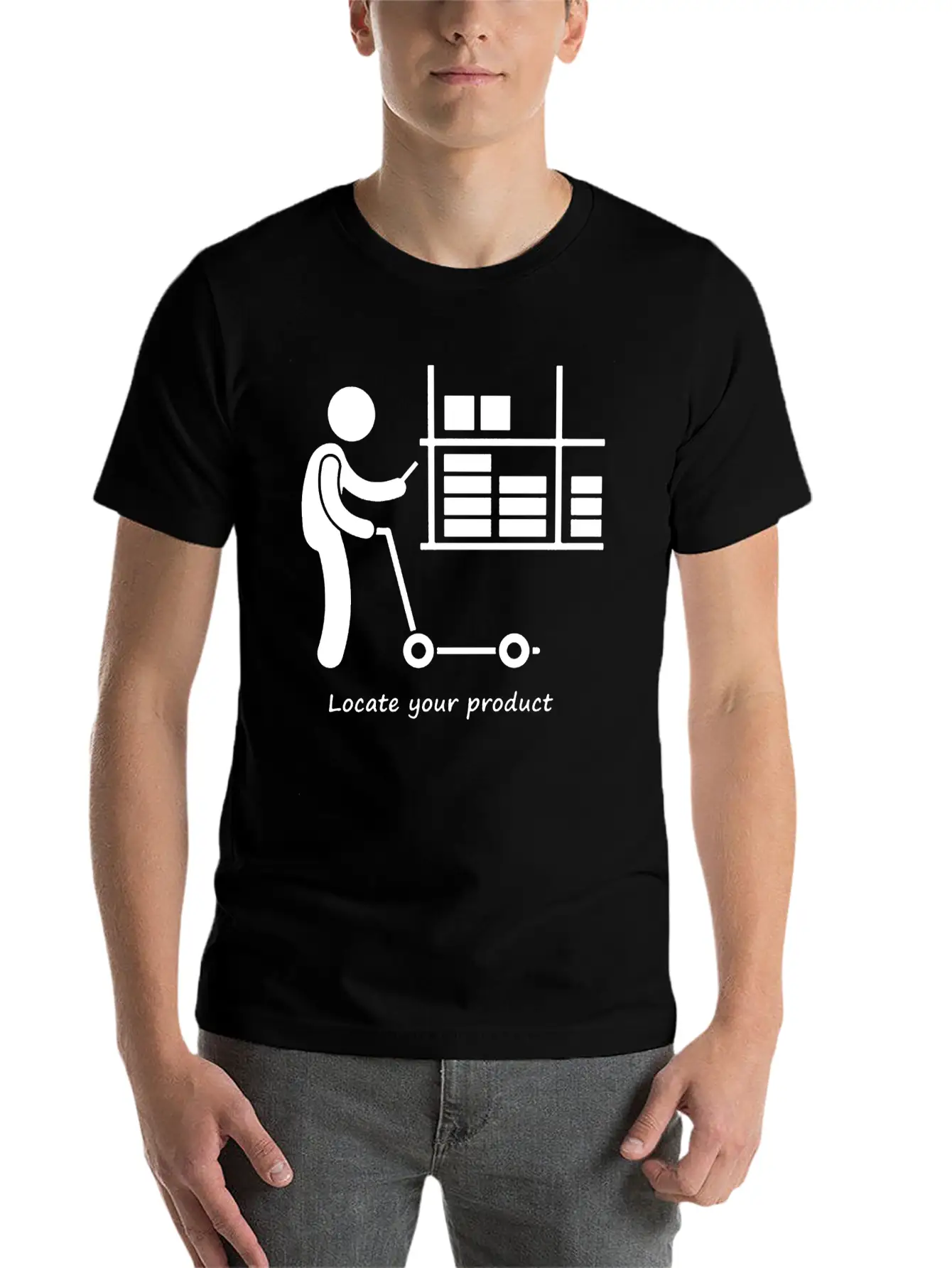 Locate Your Product Unisex Short Sleeve Soft Cotton T-Shirt – Casual Everyday Wear