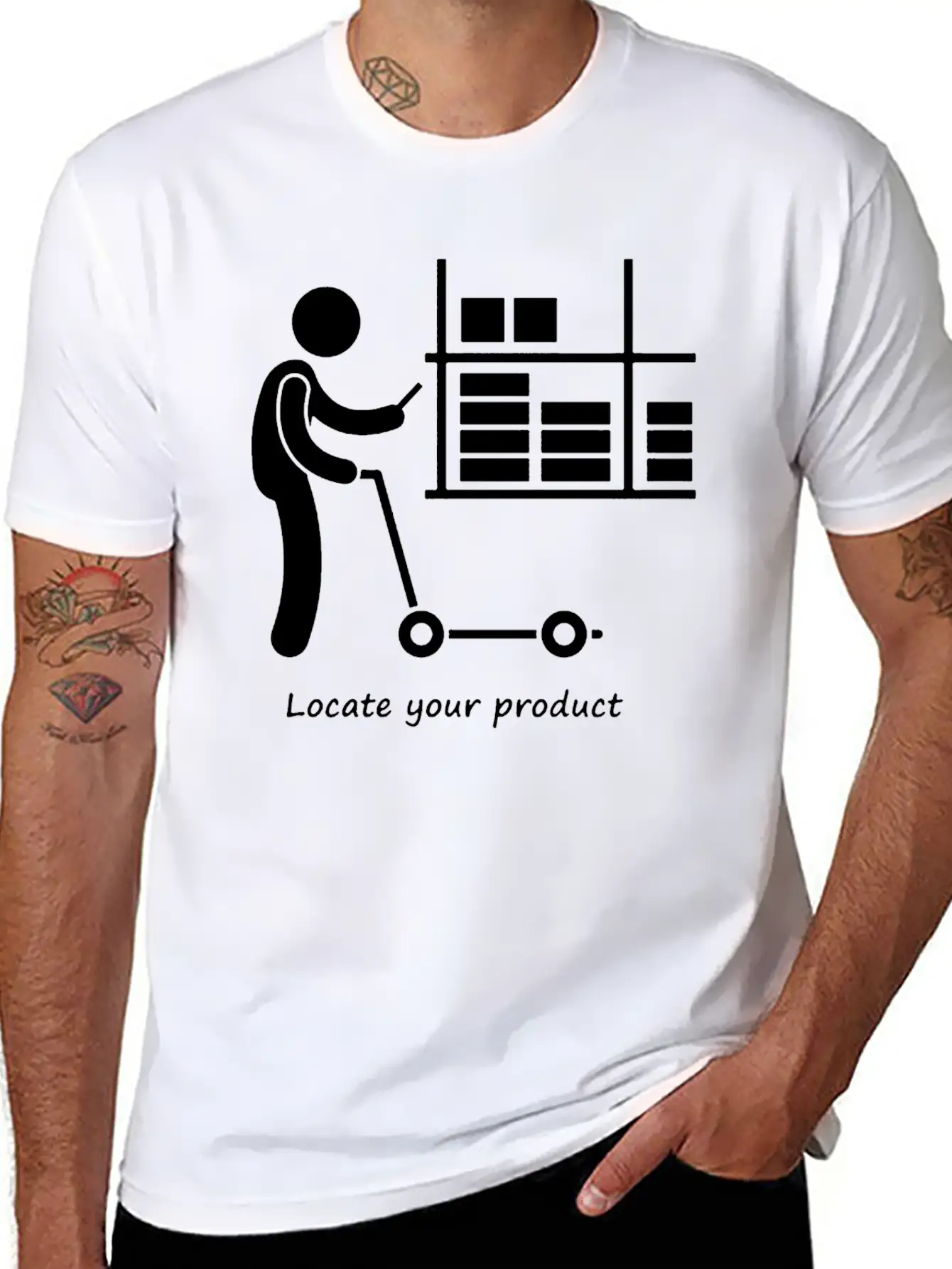 Locate Your Product Unisex Short Sleeve Soft Cotton T-Shirt – Casual Everyday Wear