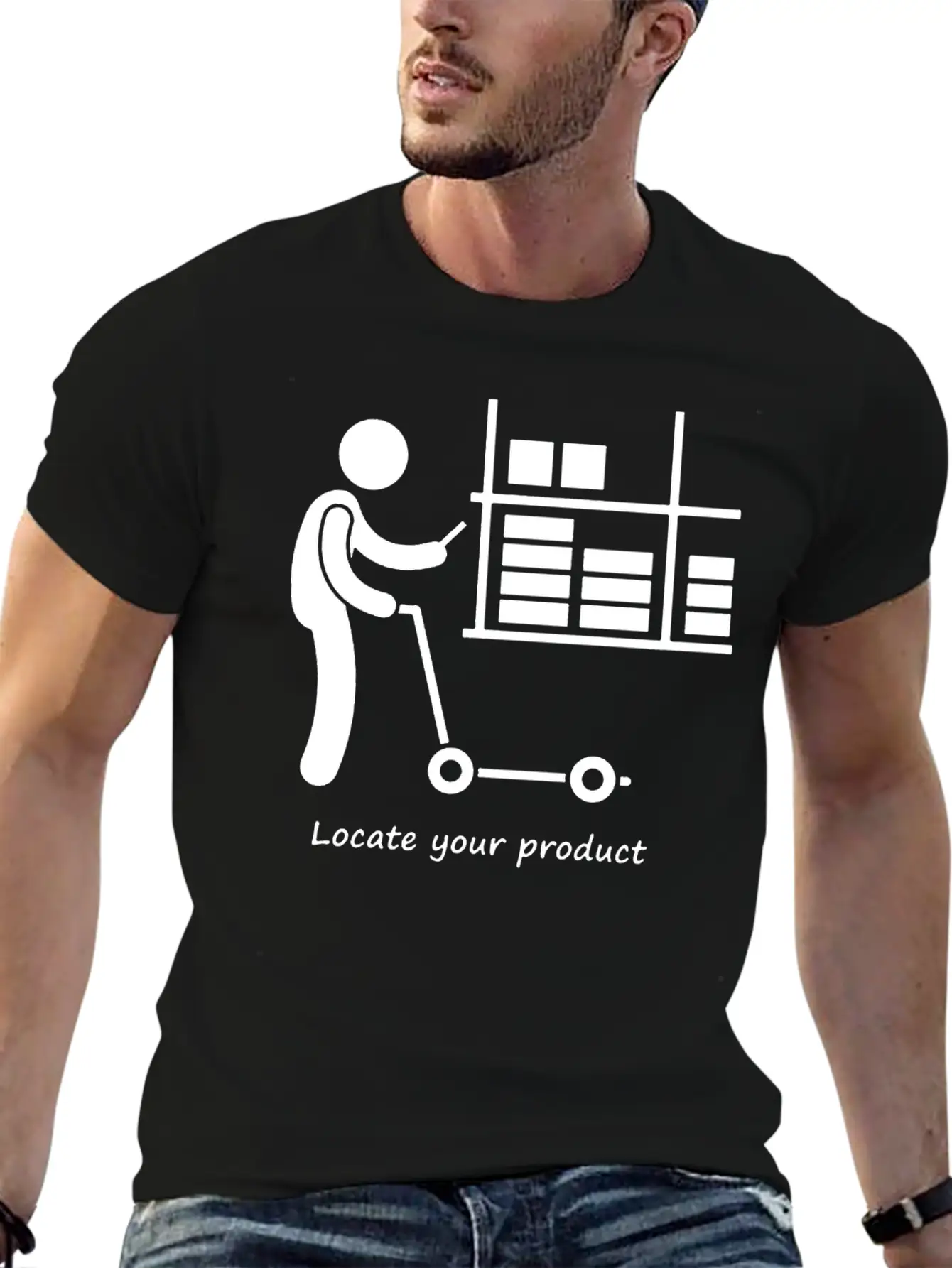 Locate Your Product Unisex Short Sleeve Soft Cotton T-Shirt – Casual Everyday Wear