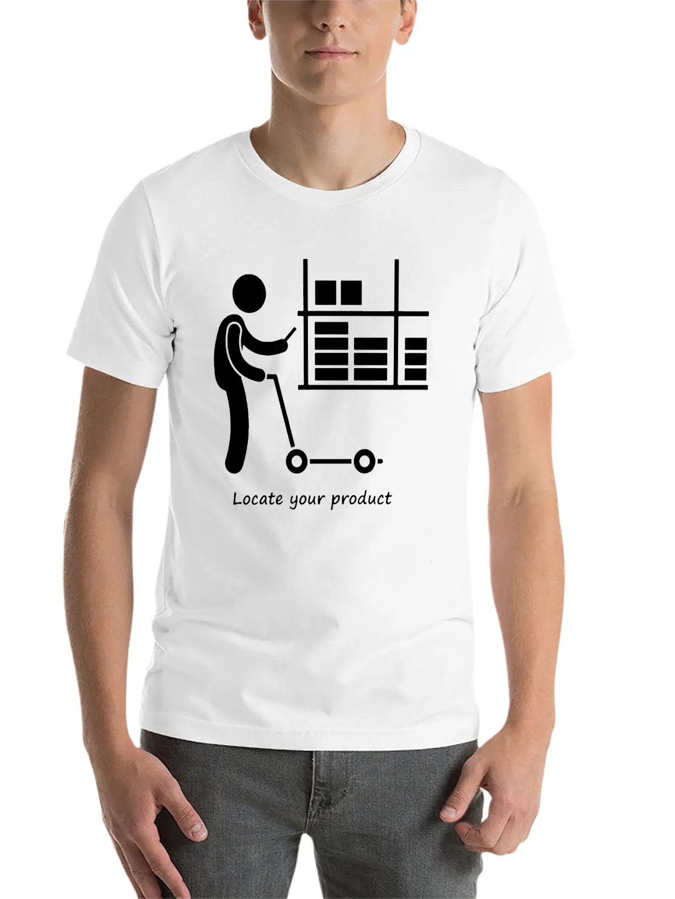Locate Your Product Unisex Short Sleeve Soft Cotton T-Shirt – Casual Everyday Wear