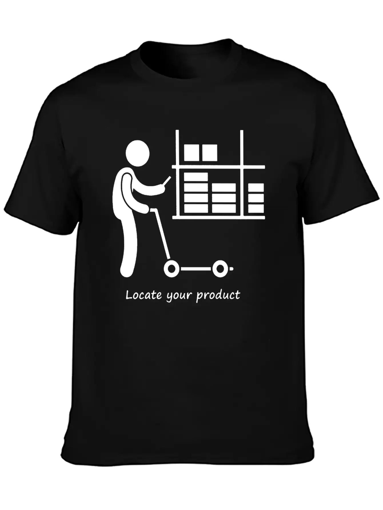 Locate Your Product Unisex Short Sleeve Soft Cotton T-Shirt – Casual Everyday Wear