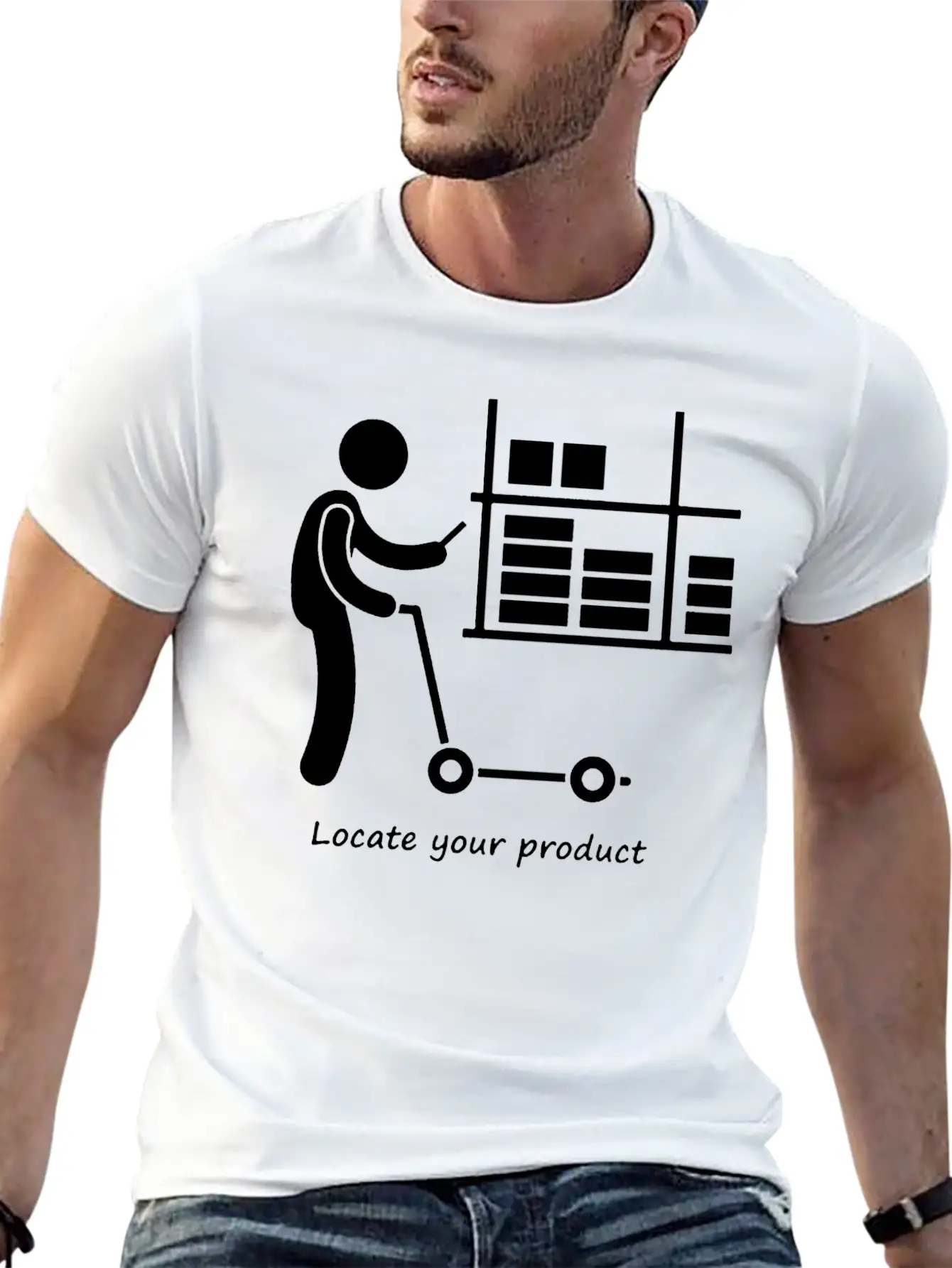 Locate Your Product Unisex Short Sleeve Soft Cotton T-Shirt – Casual Everyday Wear