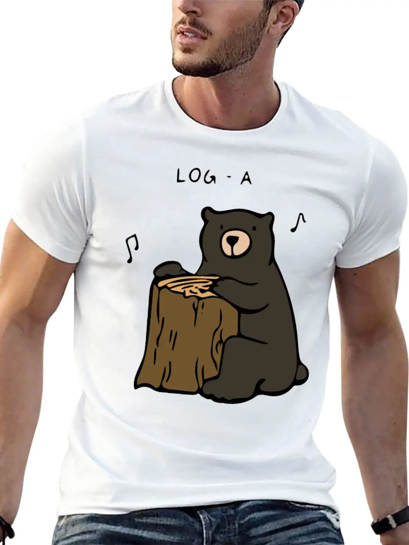 Log A Rhythms Relaxed Everyday Tee – Lightweight And Durable Cotton