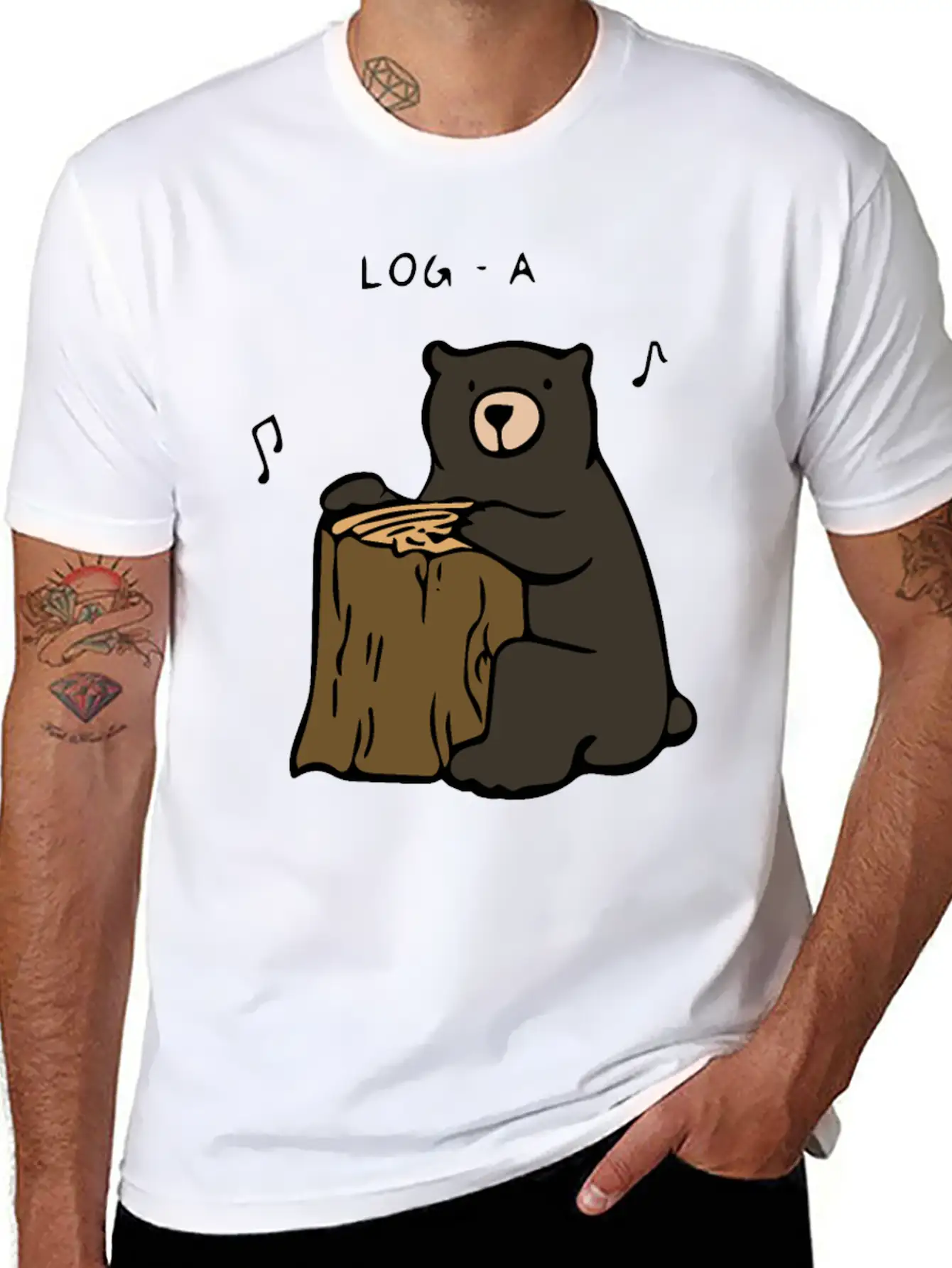 Log A Rhythms Relaxed Everyday Tee – Lightweight And Durable Cotton