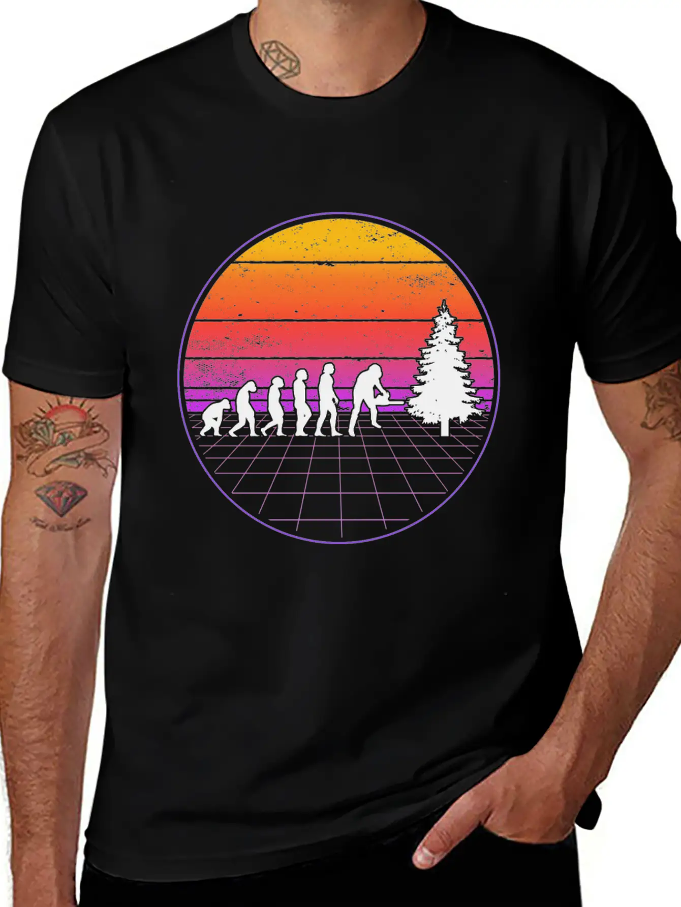 Logger Evolution Vaporwave Forester Unisex Casual T-Shirt – Clean Design For Daily Comfort