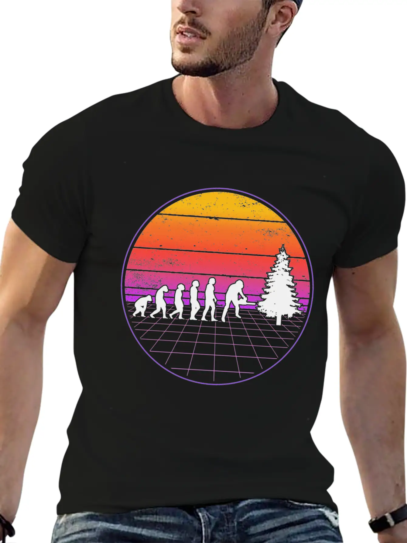 Logger Evolution Vaporwave Forester Unisex Casual T-Shirt – Clean Design For Daily Comfort