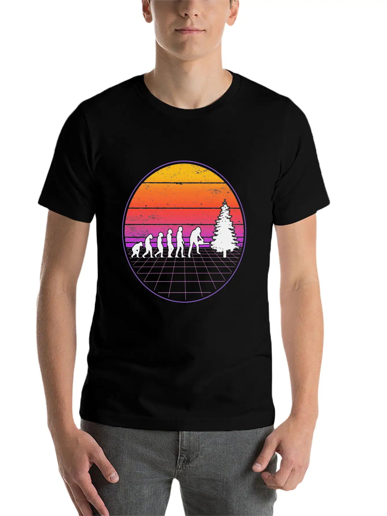 Logger Evolution Vaporwave Forester Unisex Casual T-Shirt – Clean Design For Daily Comfort