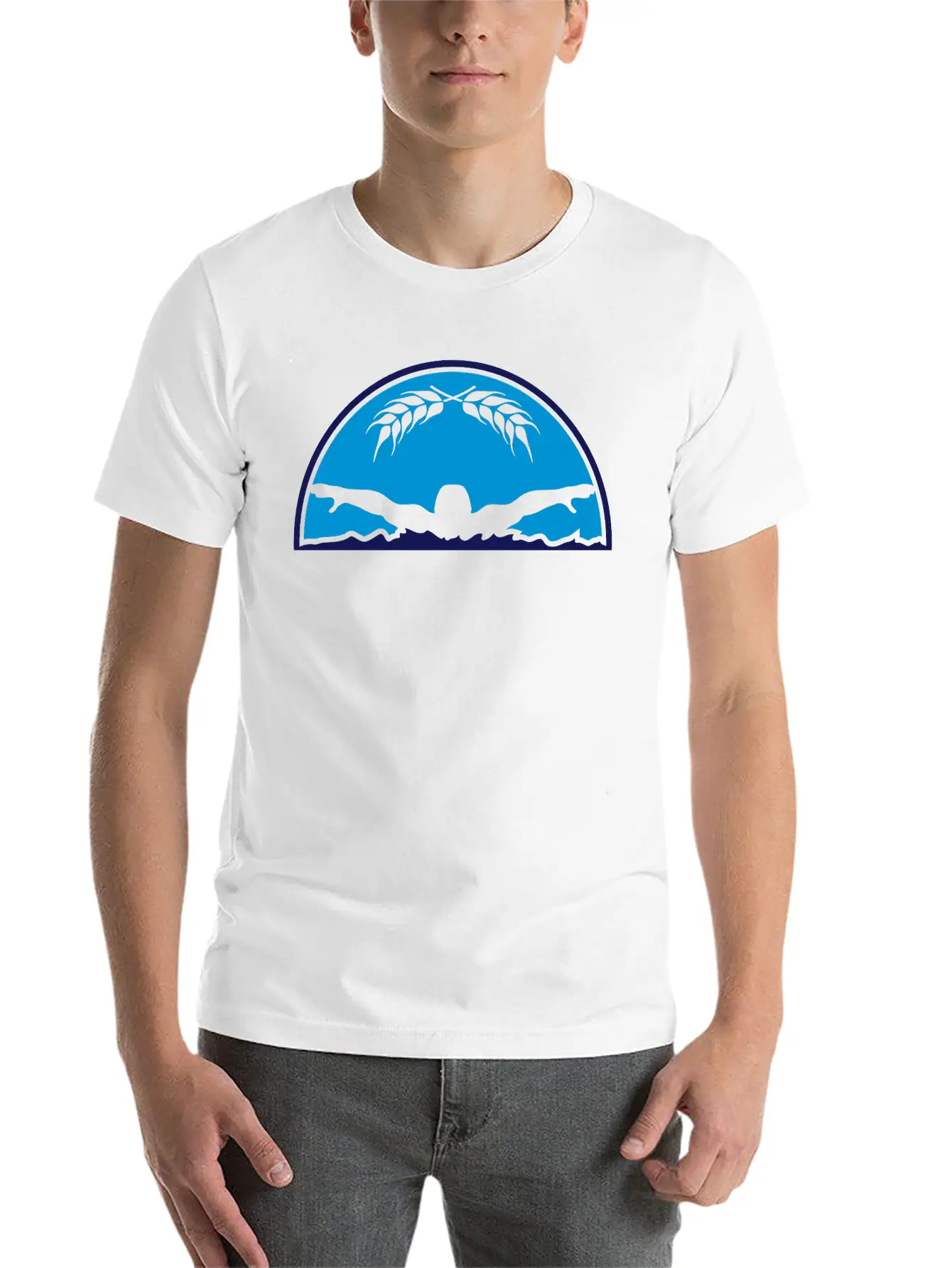 Logo Semicircle Coat Of Arms Competition Swim Swim Essential Unisex Summer Tee – Soft Cotton Casual Fit