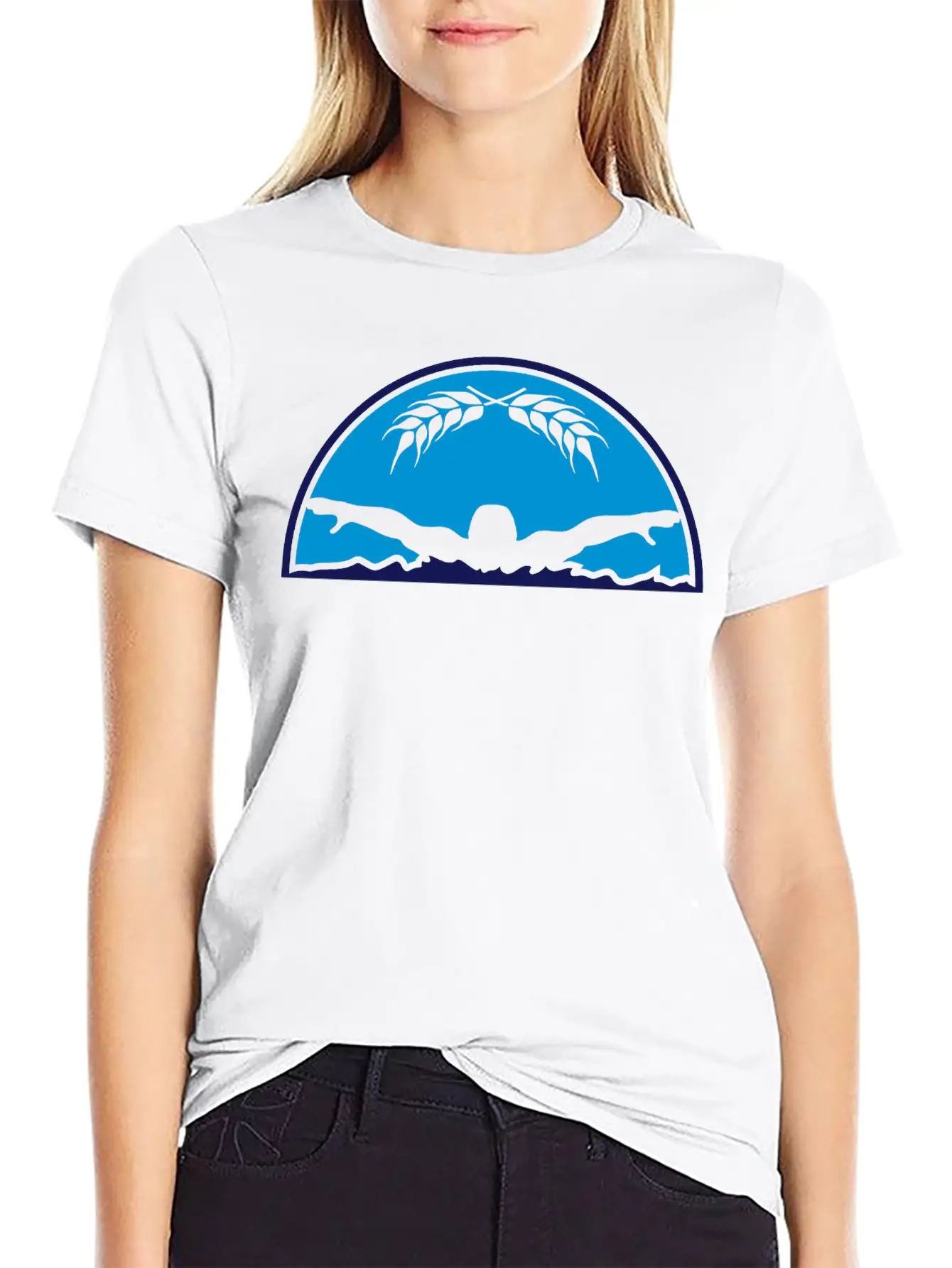 Logo Semicircle Coat Of Arms Competition Swim Swim Essential Unisex Summer Tee – Soft Cotton Casual Fit
