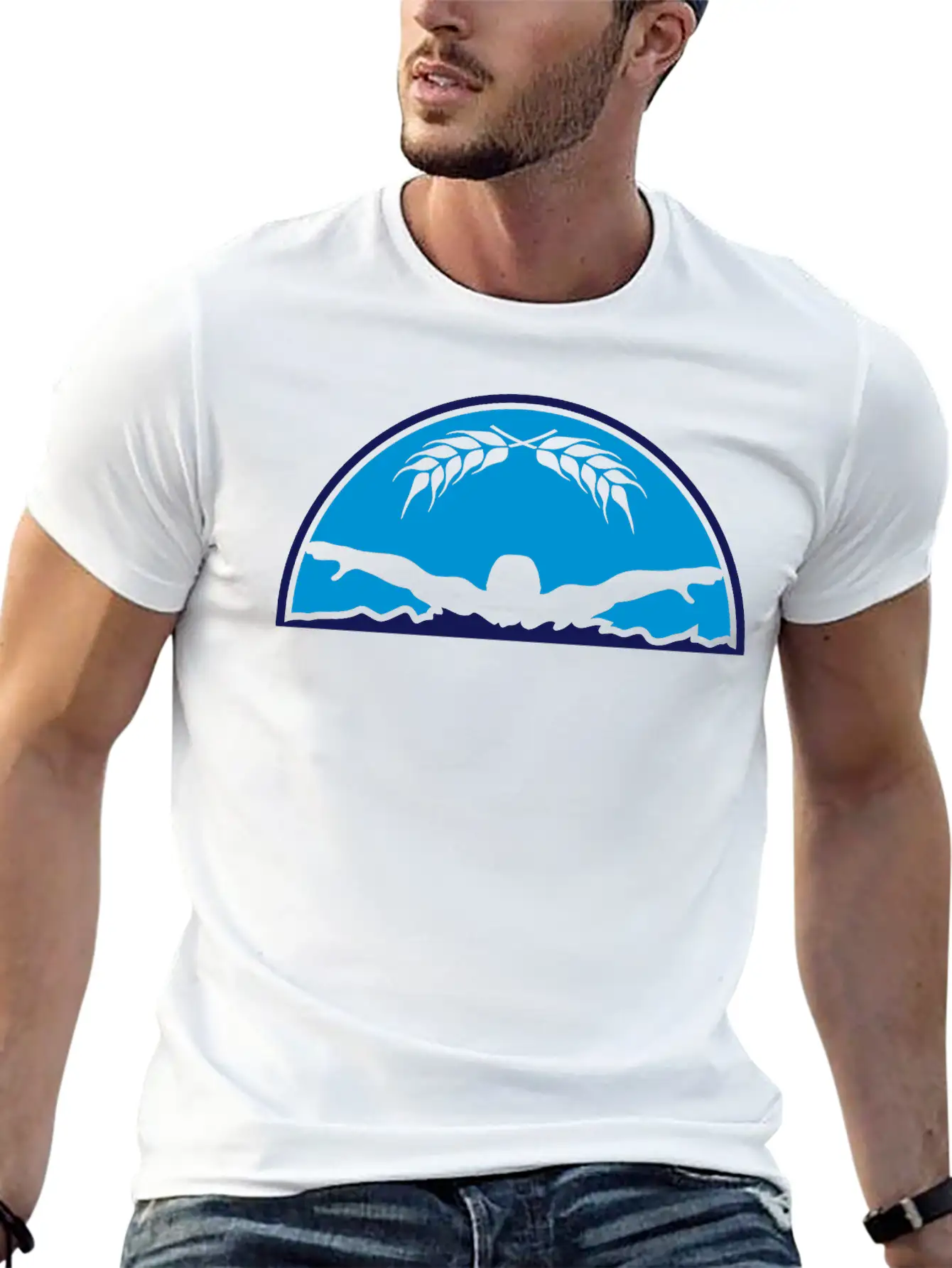 Logo Semicircle Coat Of Arms Competition Swim Swim Essential Unisex Summer Tee – Soft Cotton Casual Fit