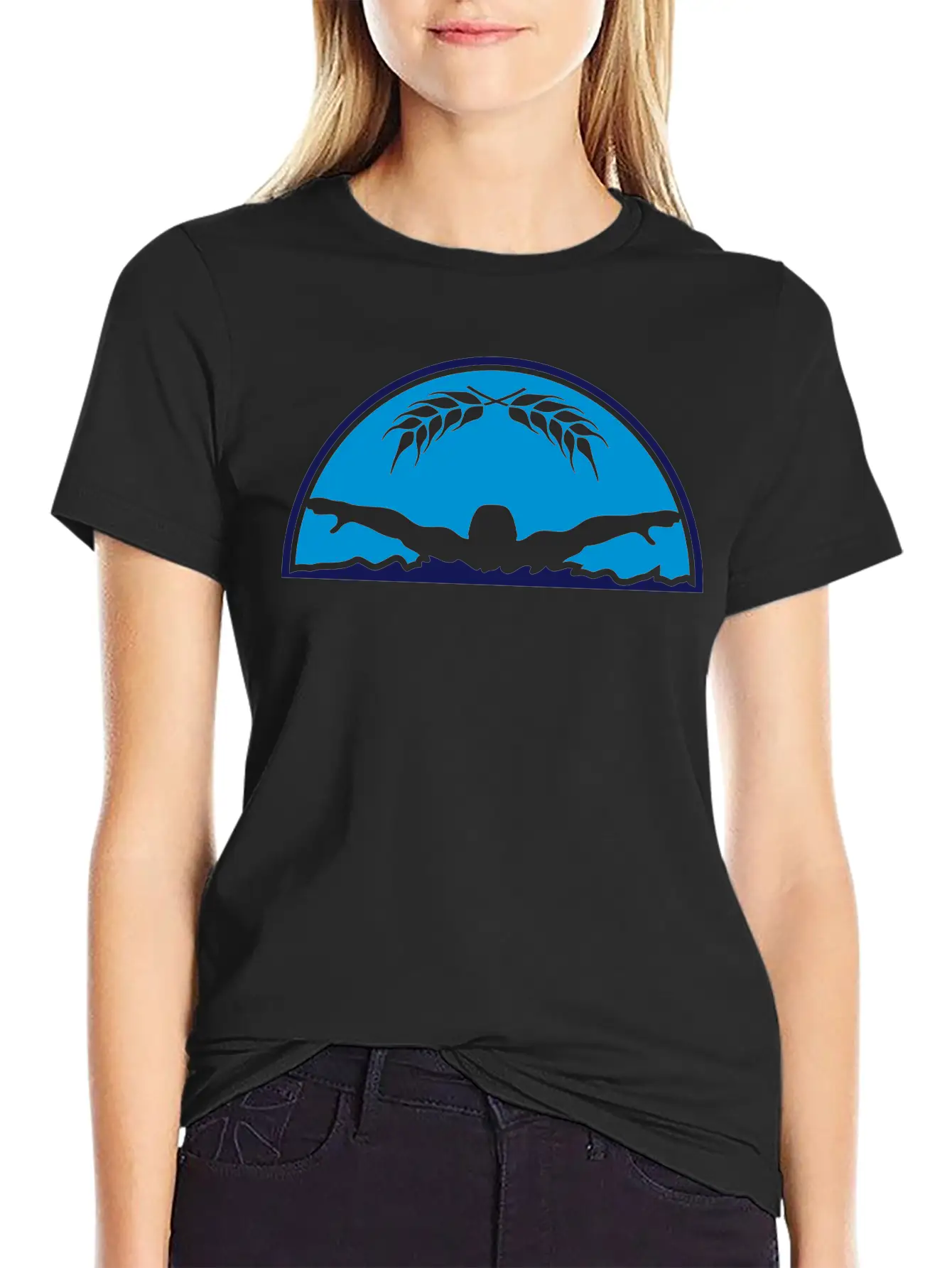 Logo Semicircle Coat Of Arms Competition Swim Swim Essential Unisex Summer Tee – Soft Cotton Casual Fit