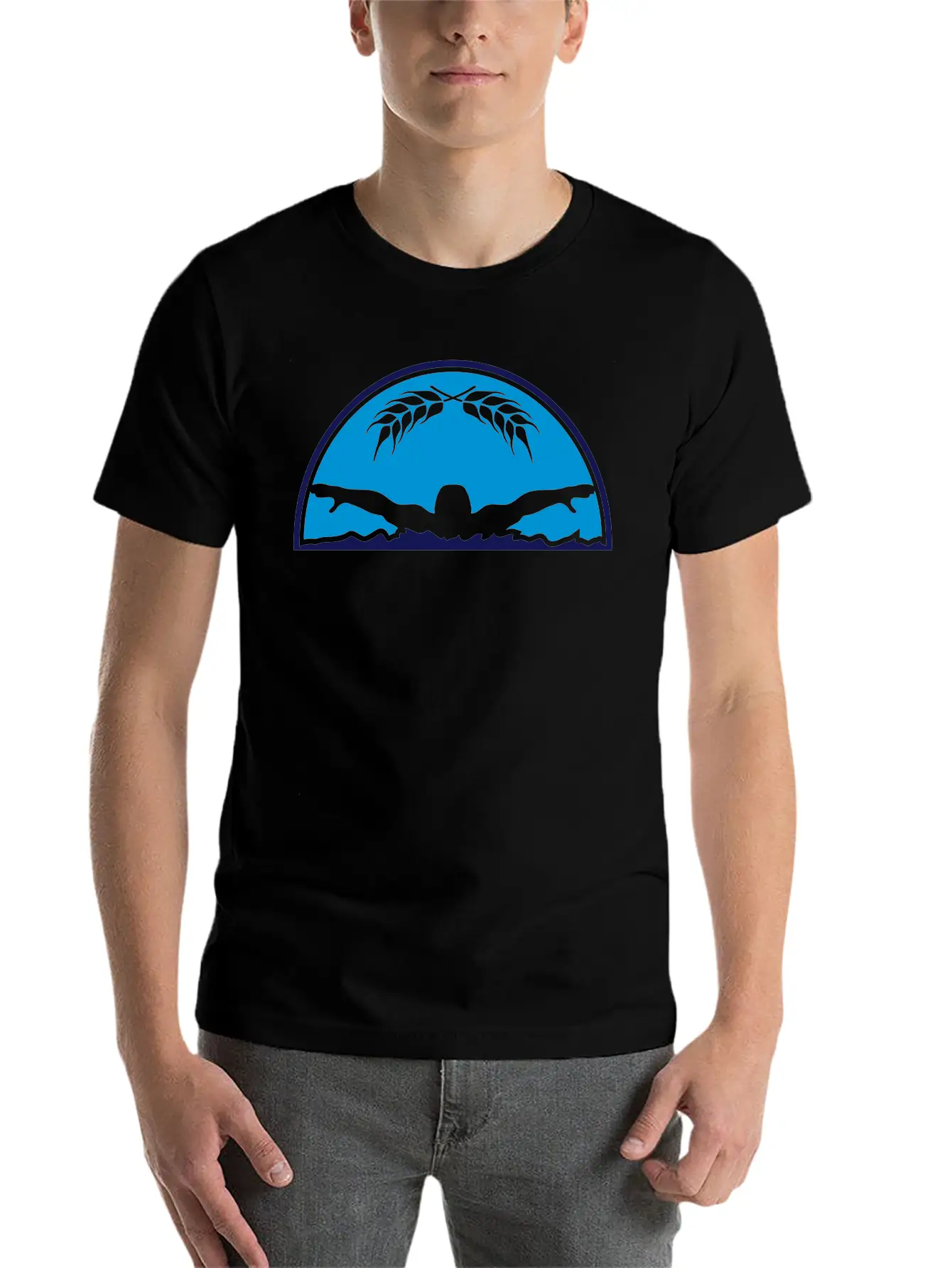 Logo Semicircle Coat Of Arms Competition Swim Swim Essential Unisex Summer Tee – Soft Cotton Casual Fit