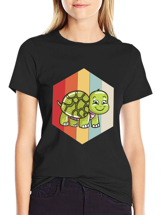 Retro Turtle T-Shirt - Cute Graphic Tee