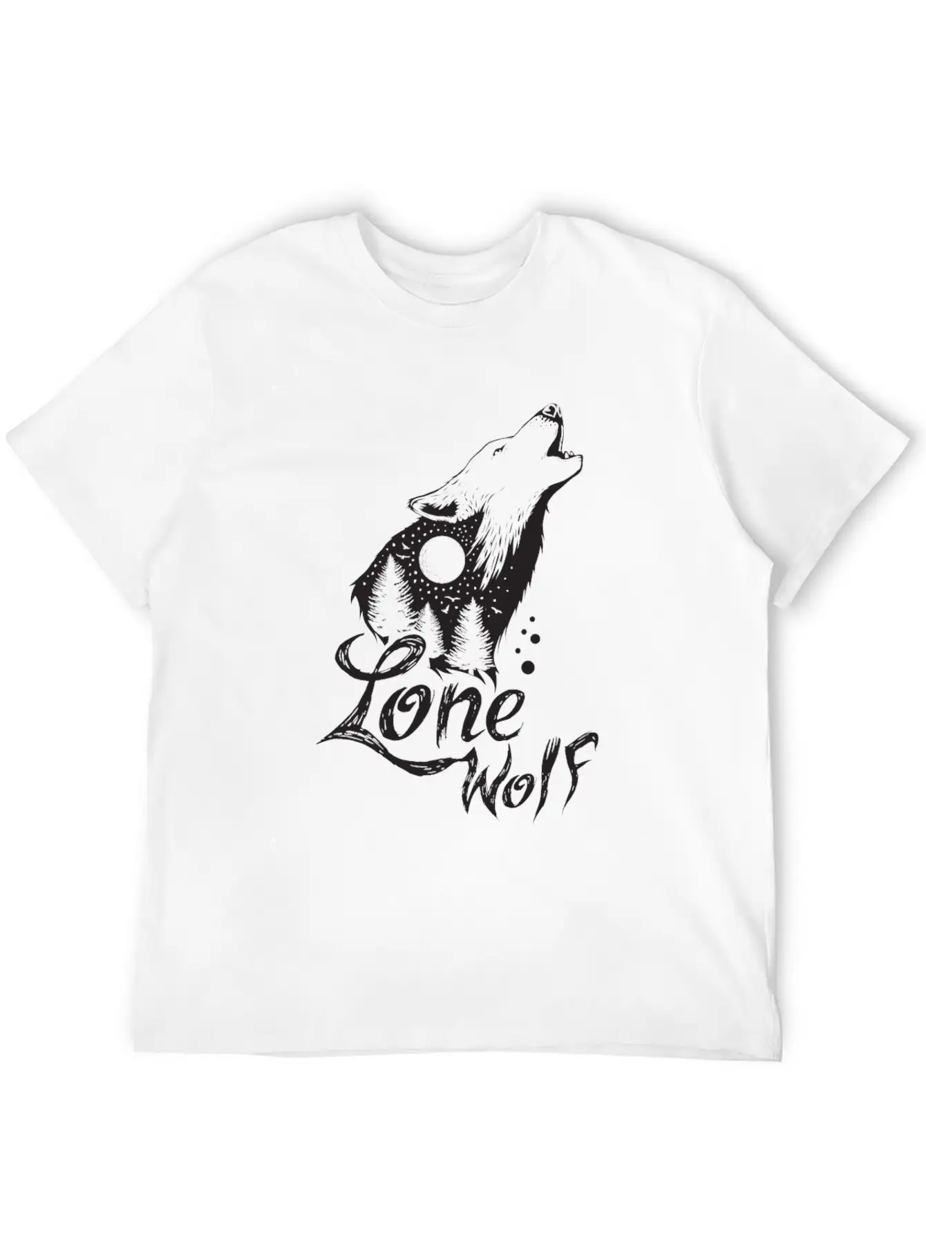 Lone Wolf Comfortable Minimalist Graphic Tee – Summer Style Essential