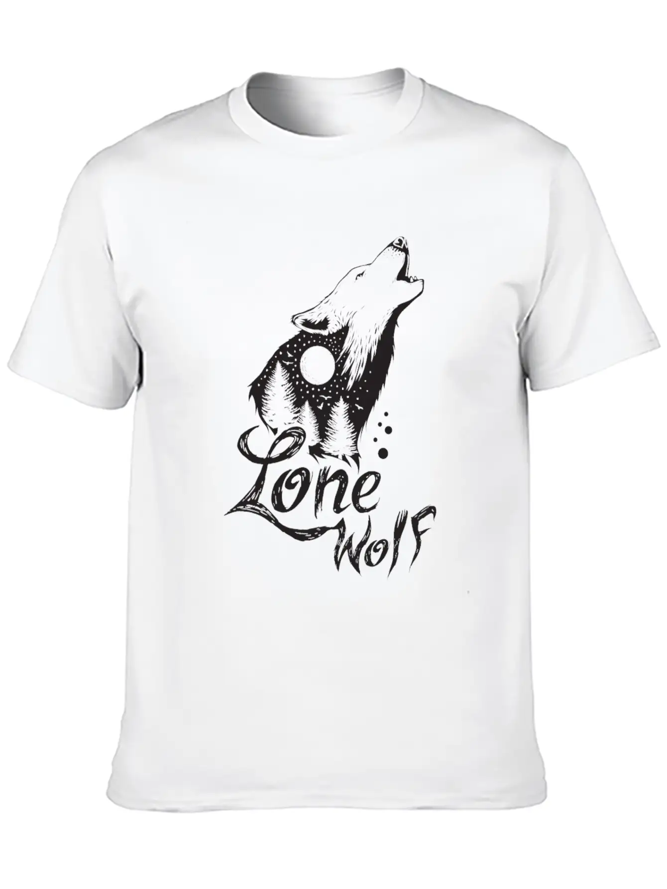 Lone Wolf Comfortable Minimalist Graphic Tee – Summer Style Essential