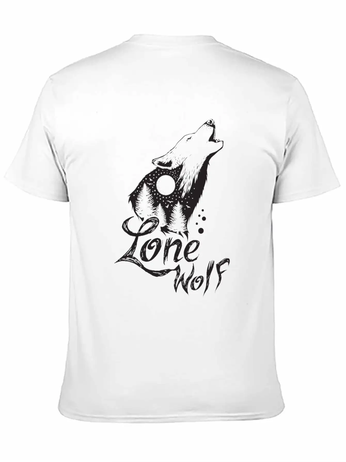 Lone Wolf Comfortable Minimalist Graphic Tee – Summer Style Essential