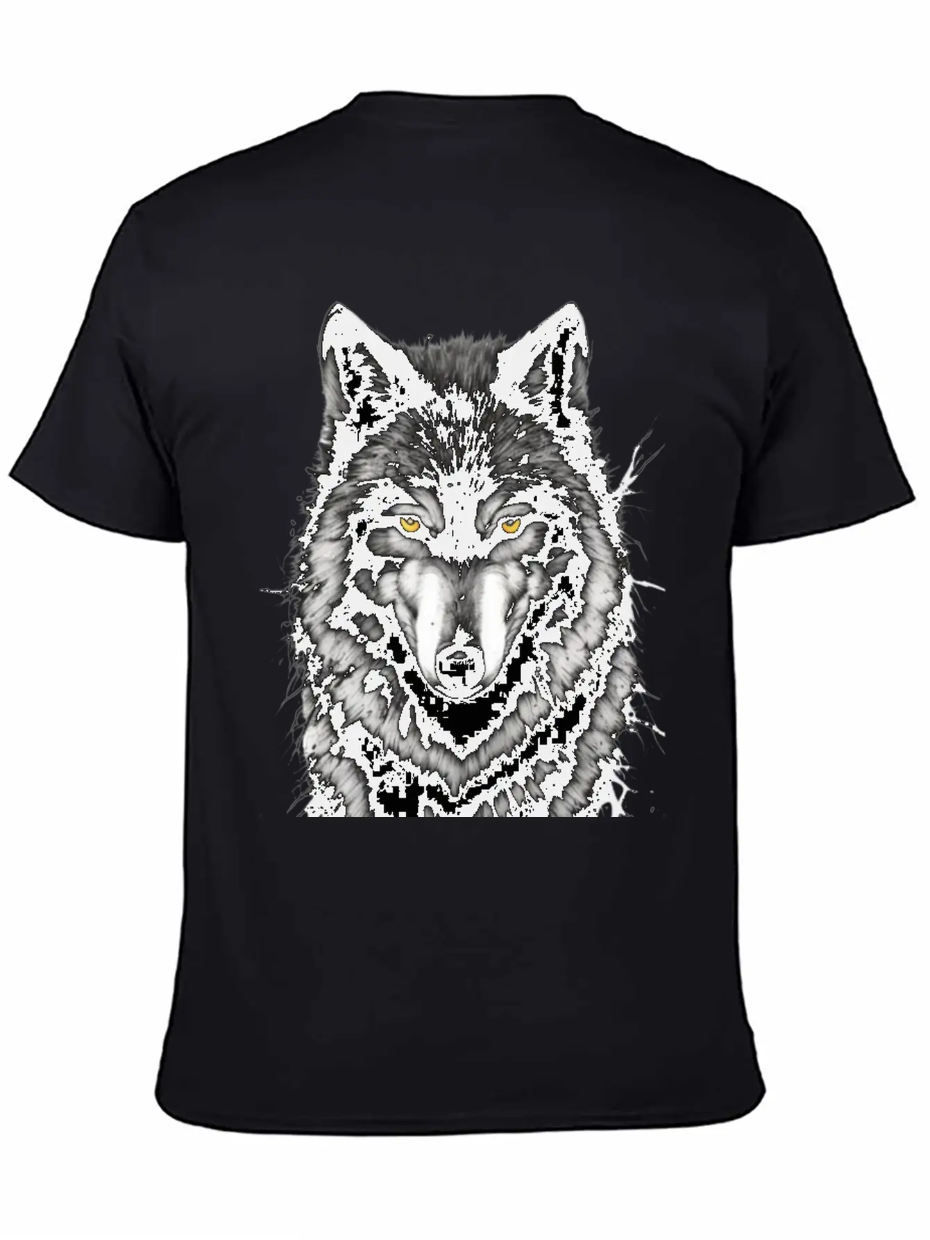 Lone Wolf Stickers. Black Wolf Face.wild Wolf Timeless Short Sleeve Tee – Comfy And Minimalist Design