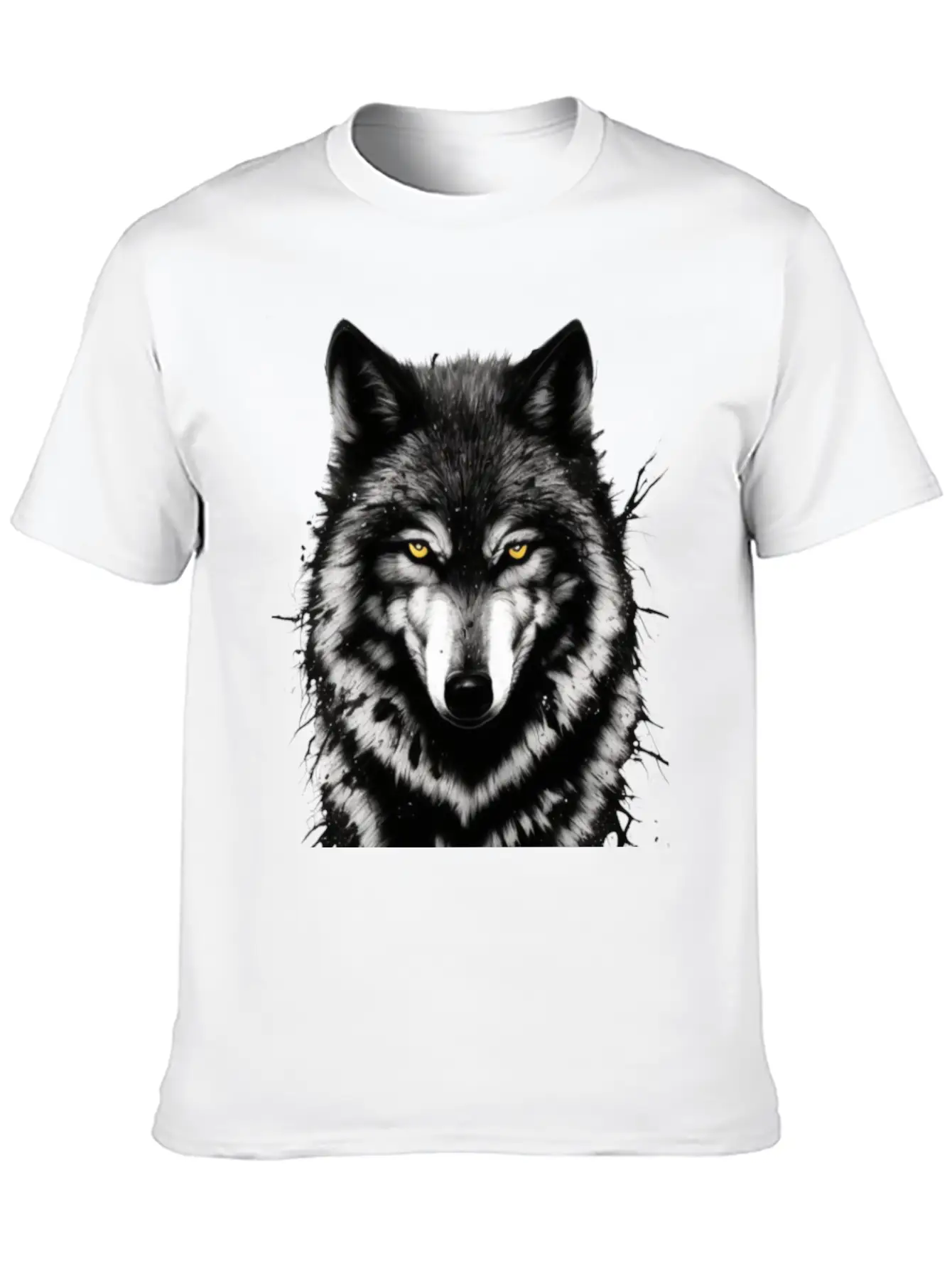 Lone Wolf Stickers. Black Wolf Face.wild Wolf Timeless Short Sleeve Tee – Comfy And Minimalist Design