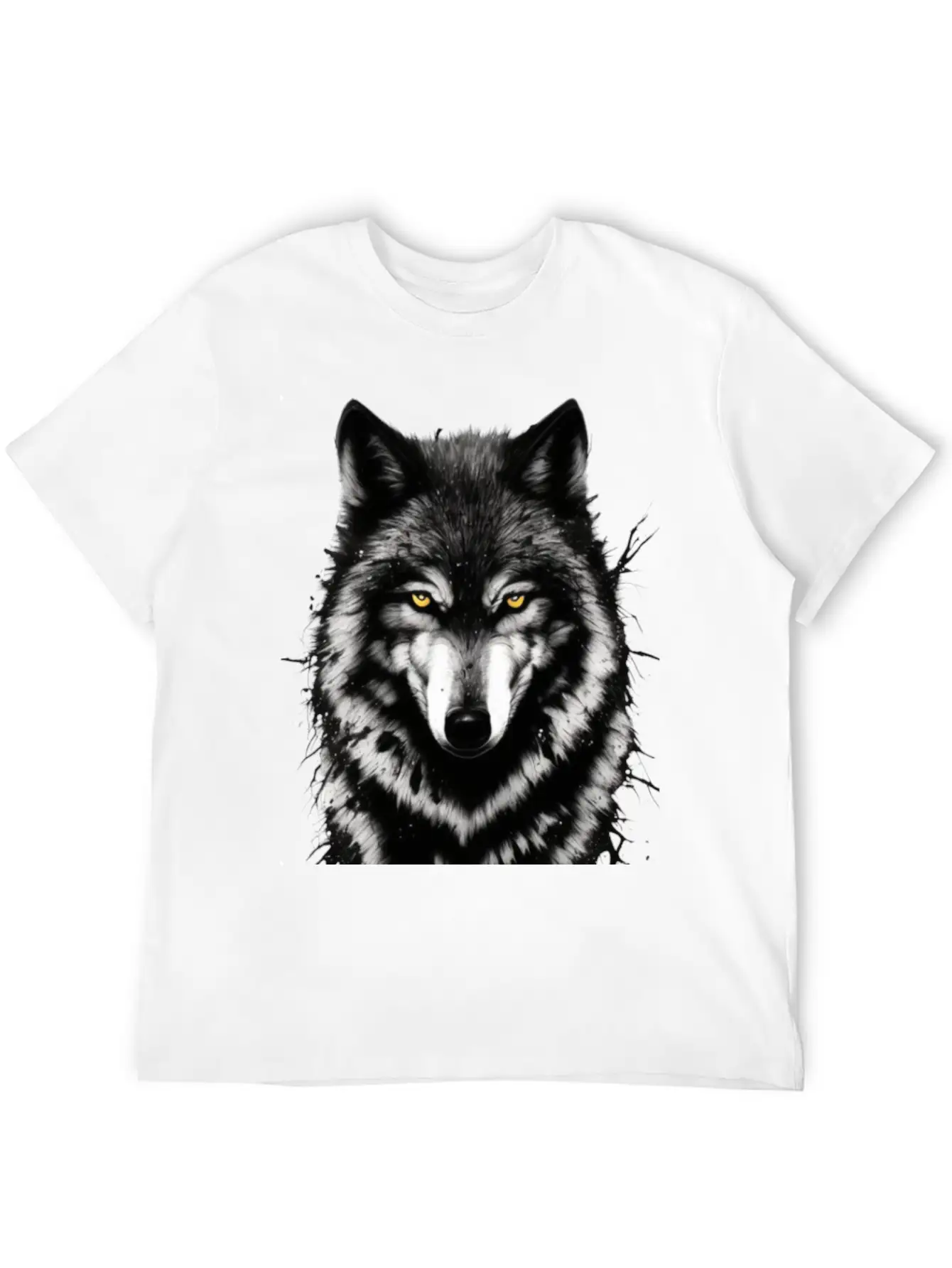 Lone Wolf Stickers. Black Wolf Face.wild Wolf Timeless Short Sleeve Tee – Comfy And Minimalist Design