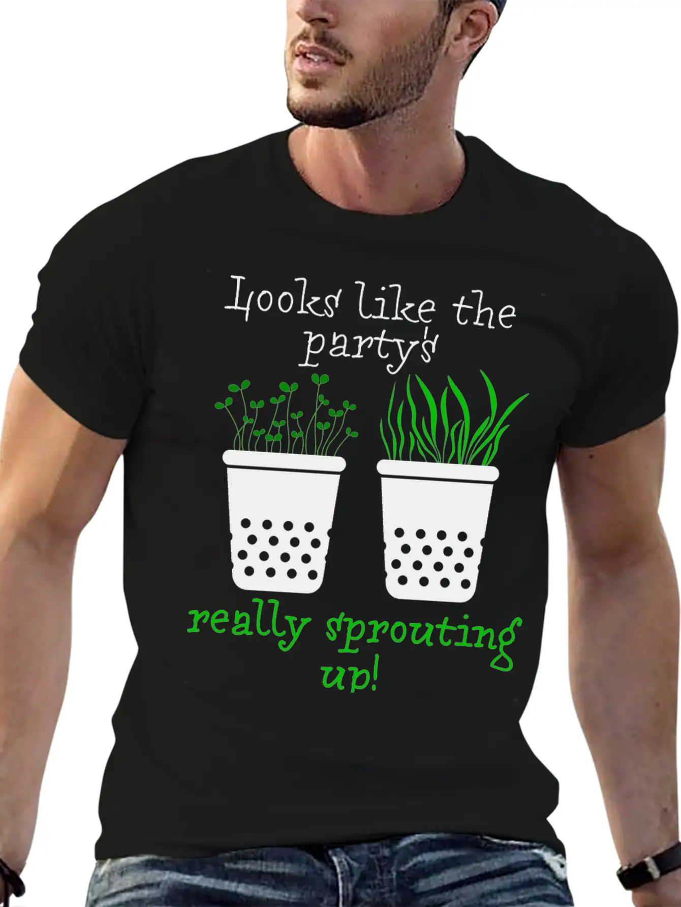 Looks Like The Party's Really Sprouting Up! Timeless Short Sleeve Tee – Comfy And Minimalist Design
