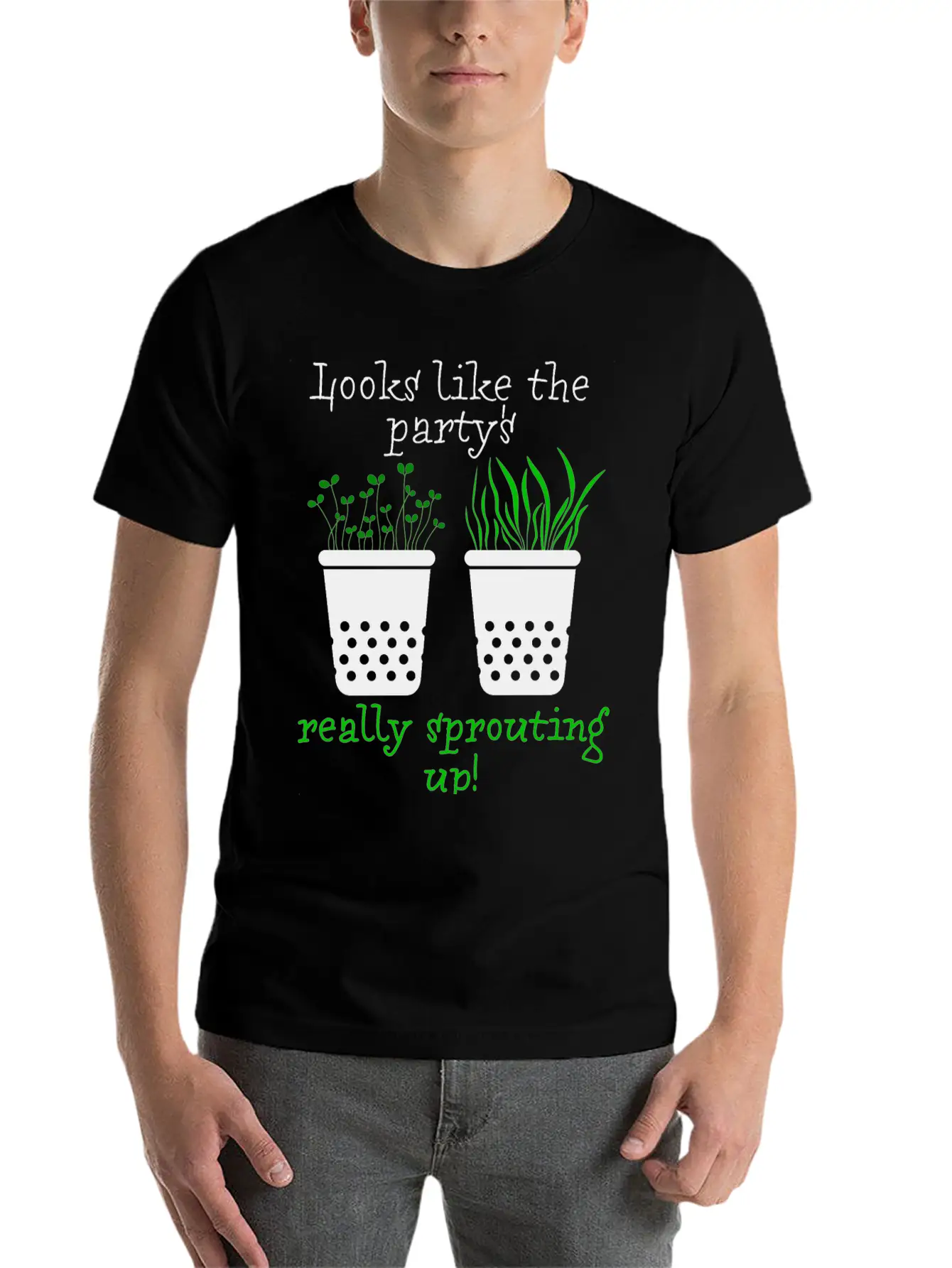 Looks Like The Party's Really Sprouting Up! Timeless Short Sleeve Tee – Comfy And Minimalist Design