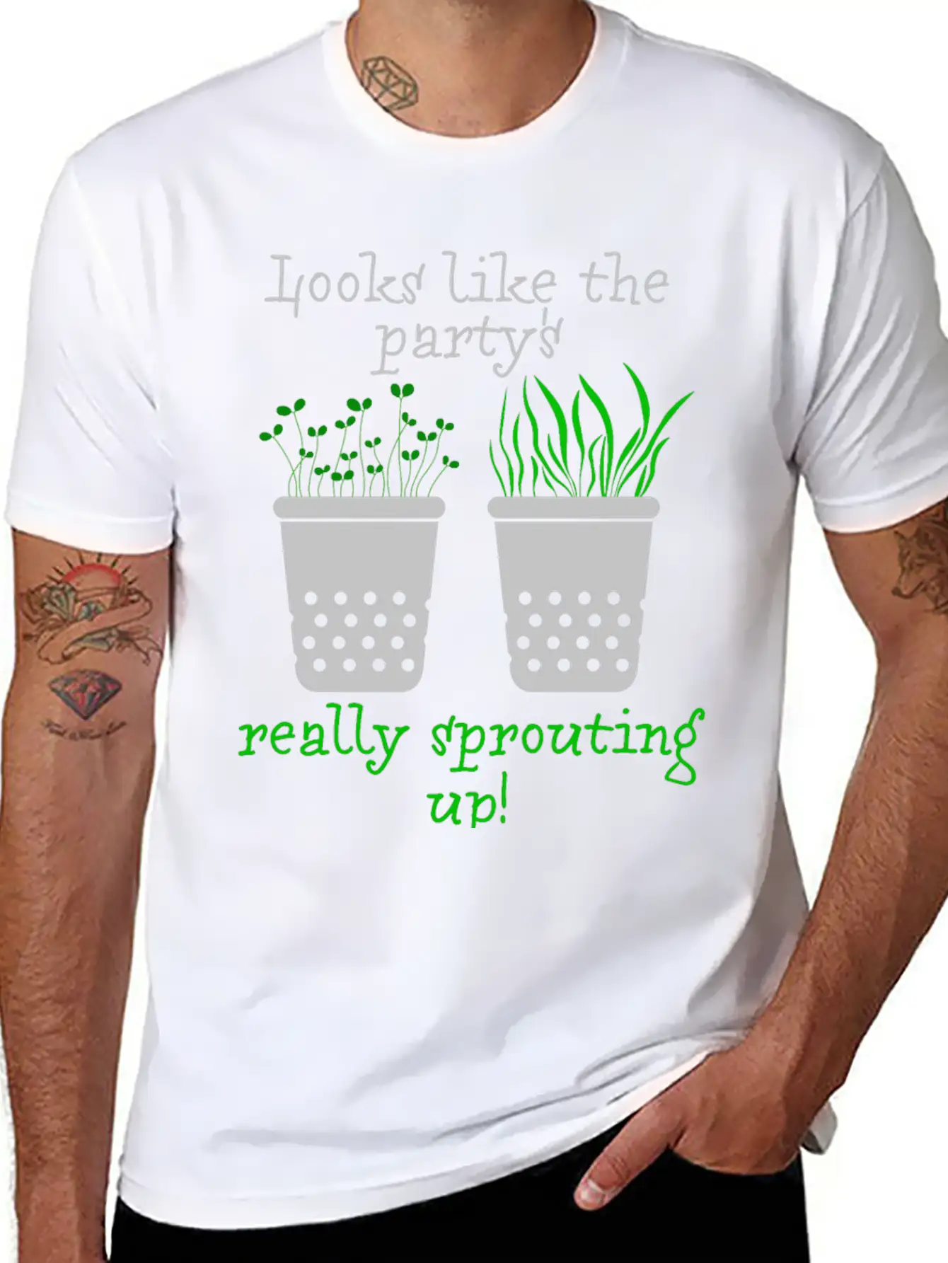 Looks Like The Party's Really Sprouting Up! Timeless Short Sleeve Tee – Comfy And Minimalist Design
