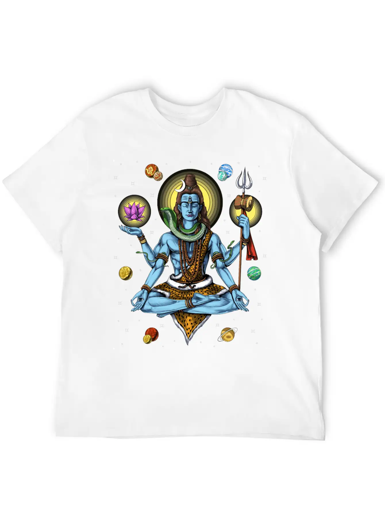 Lord Shiva Meditation Unisex Short Sleeve Soft Cotton T-Shirt – Casual Everyday Wear