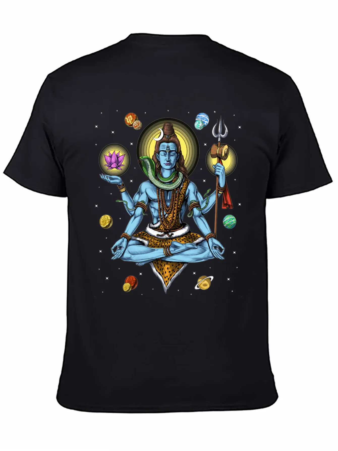 Lord Shiva Meditation Unisex Short Sleeve Soft Cotton T-Shirt – Casual Everyday Wear