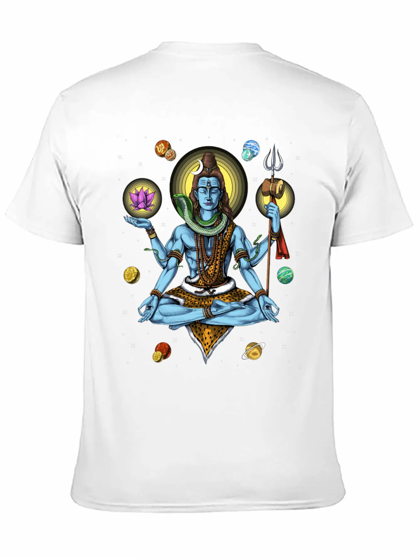 Lord Shiva Meditation Unisex Short Sleeve Soft Cotton T-Shirt – Casual Everyday Wear