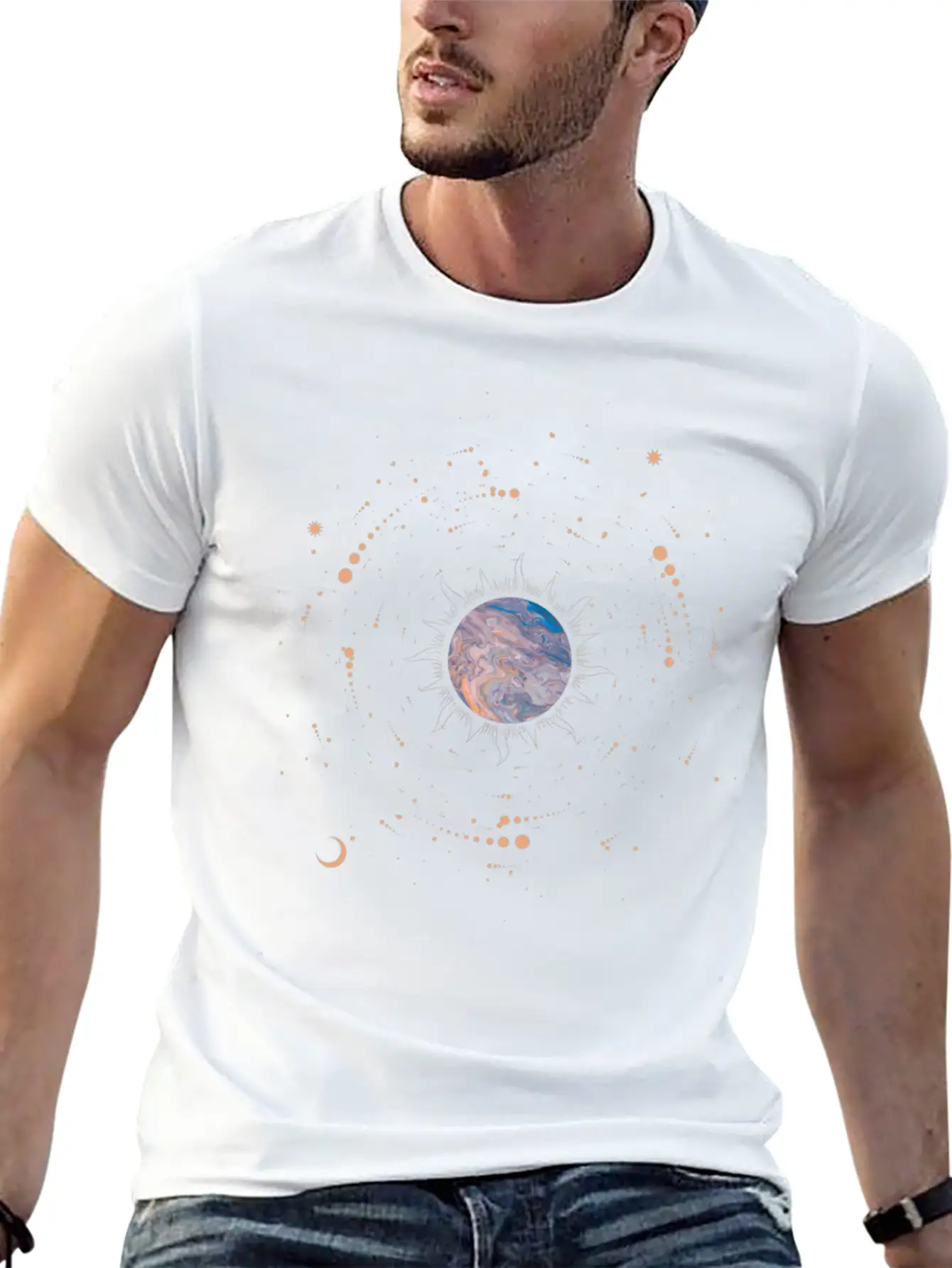Lost In The Stars Design Stylish Everyday T-Shirt – Unisex Basic Cotton Tee