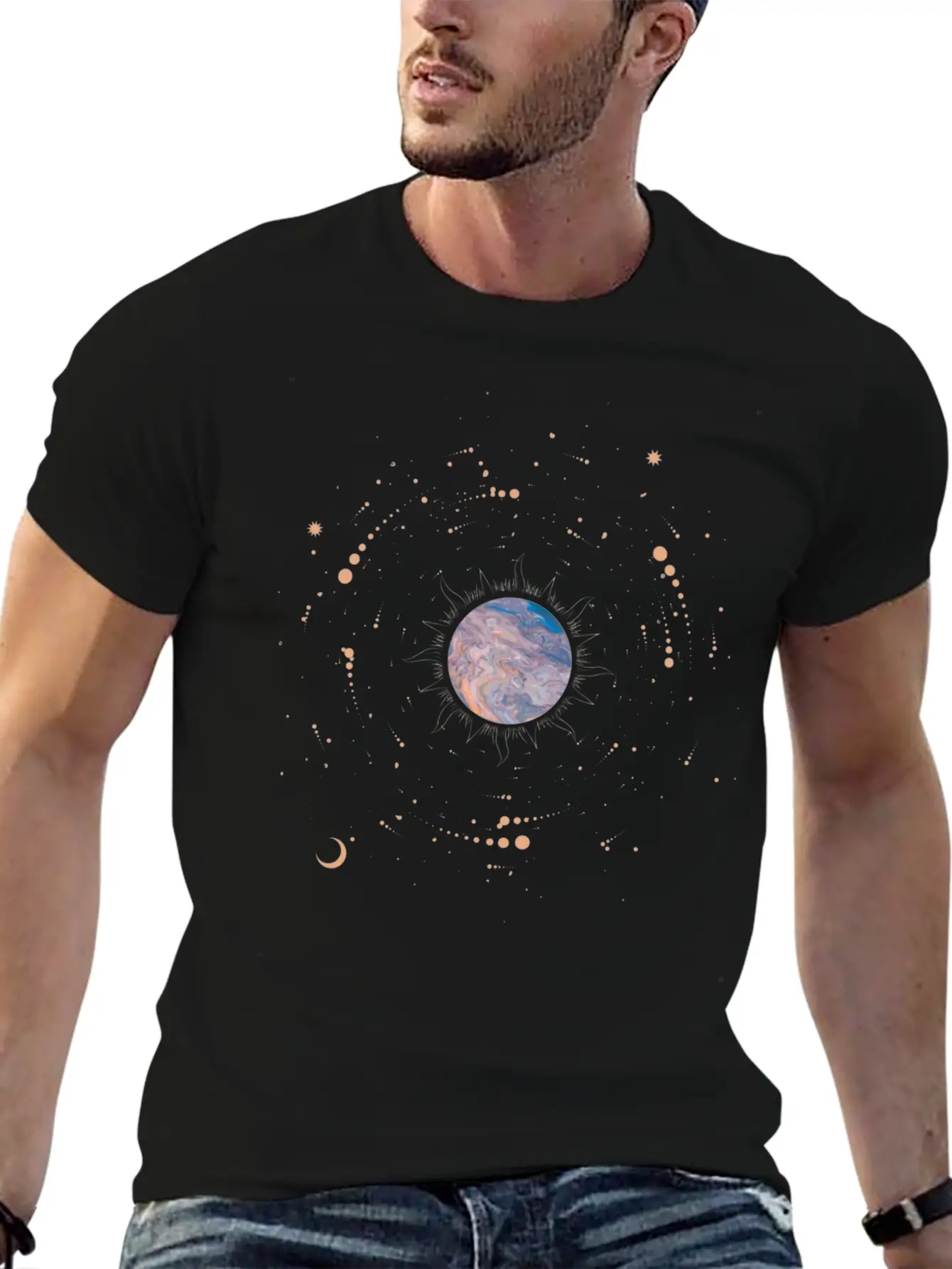 Lost In The Stars Design Stylish Everyday T-Shirt – Unisex Basic Cotton Tee
