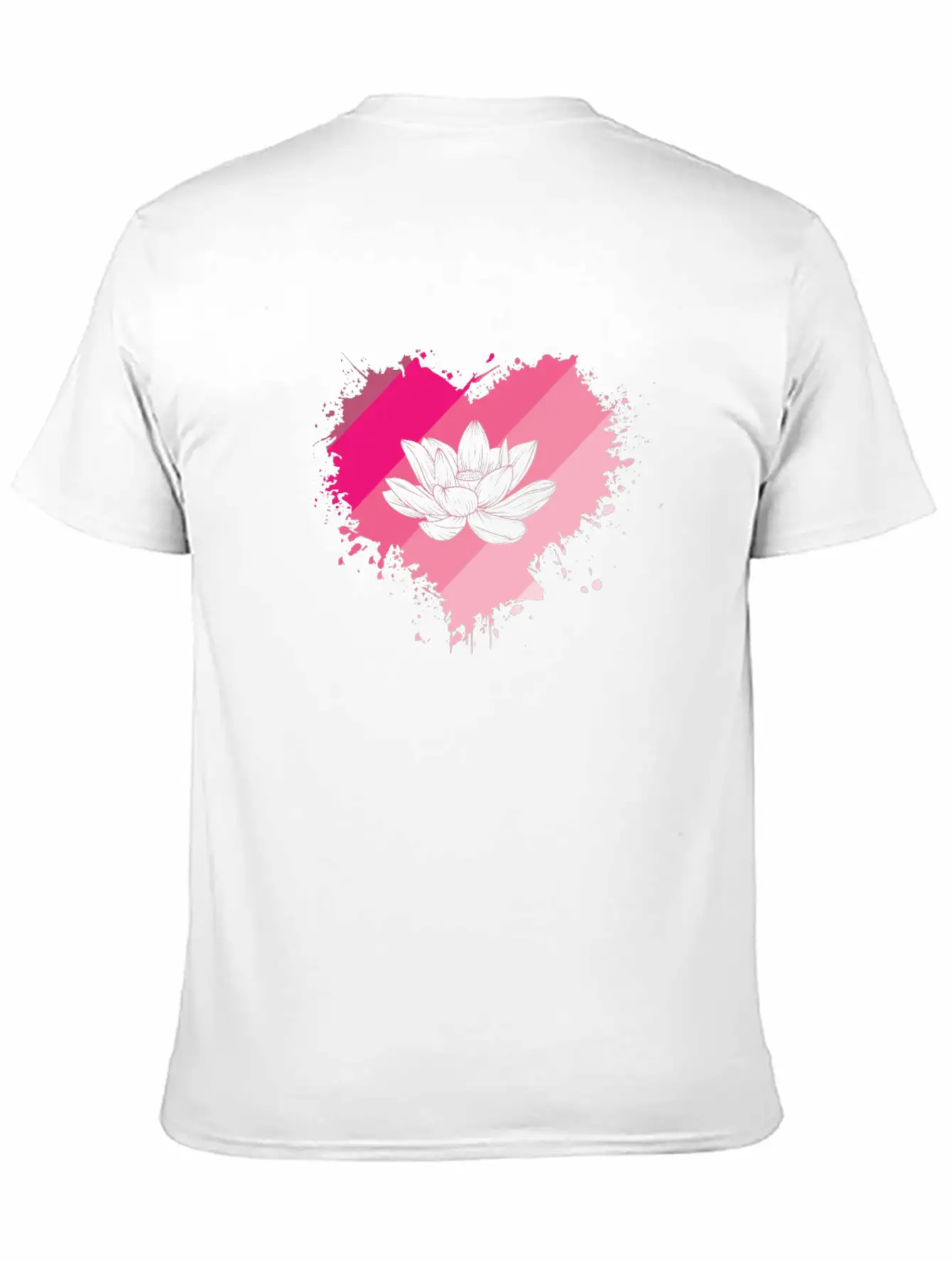 Lotus Flower Heart Plant Flower Lotus Blossom Basic Graphic T-Shirt – Daily Comfort In Soft Cotton