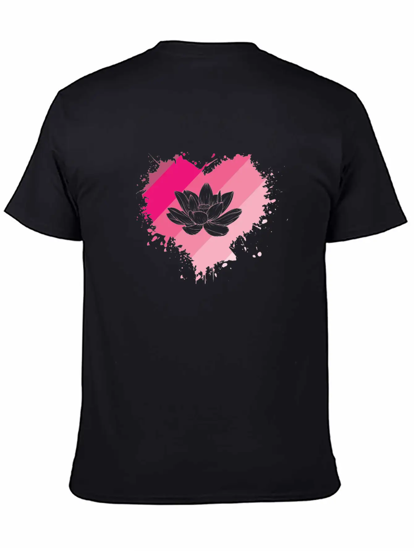 Lotus Flower Heart Plant Flower Lotus Blossom Basic Graphic T-Shirt – Daily Comfort In Soft Cotton