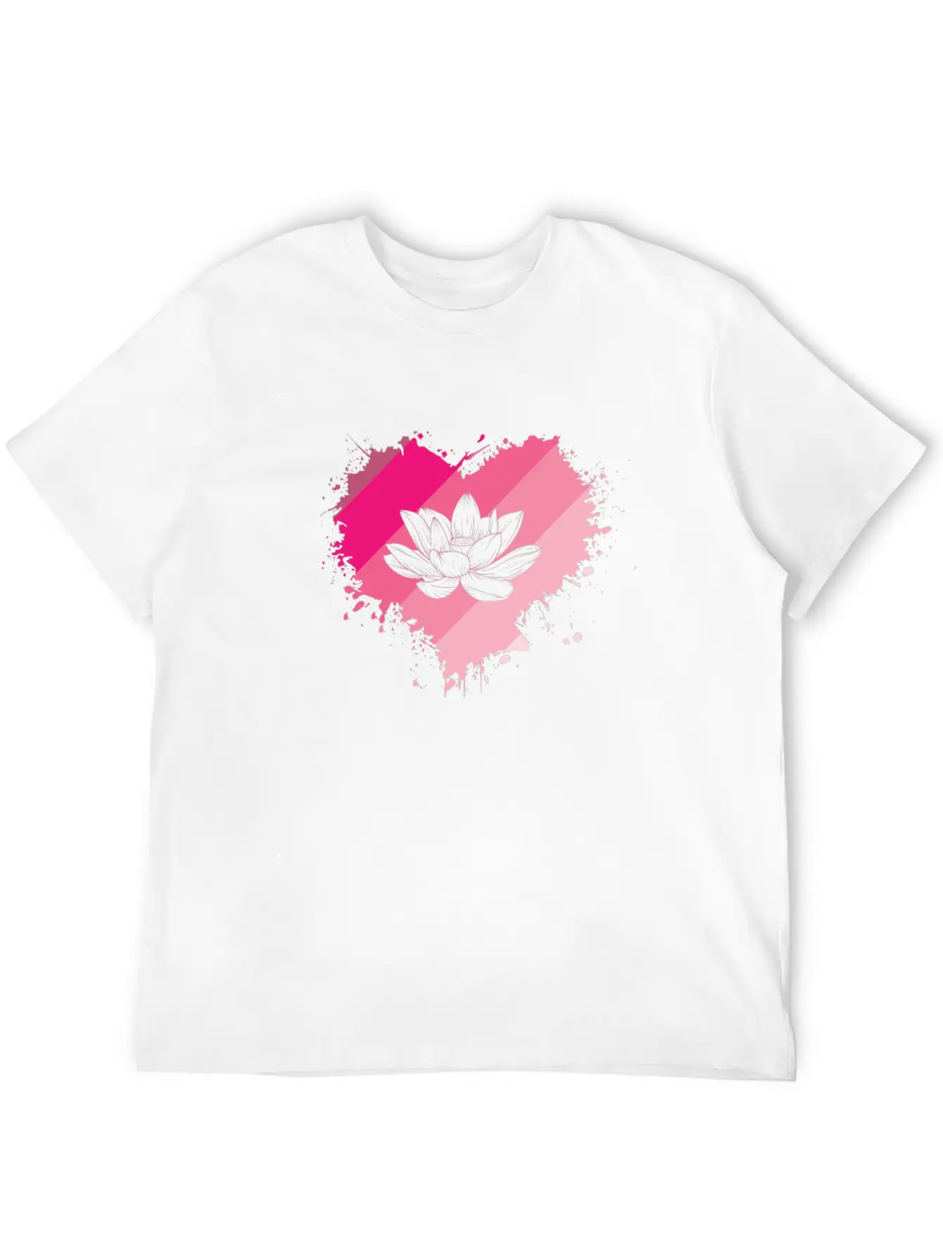 Lotus Flower Heart Plant Flower Lotus Blossom Basic Graphic T-Shirt – Daily Comfort In Soft Cotton