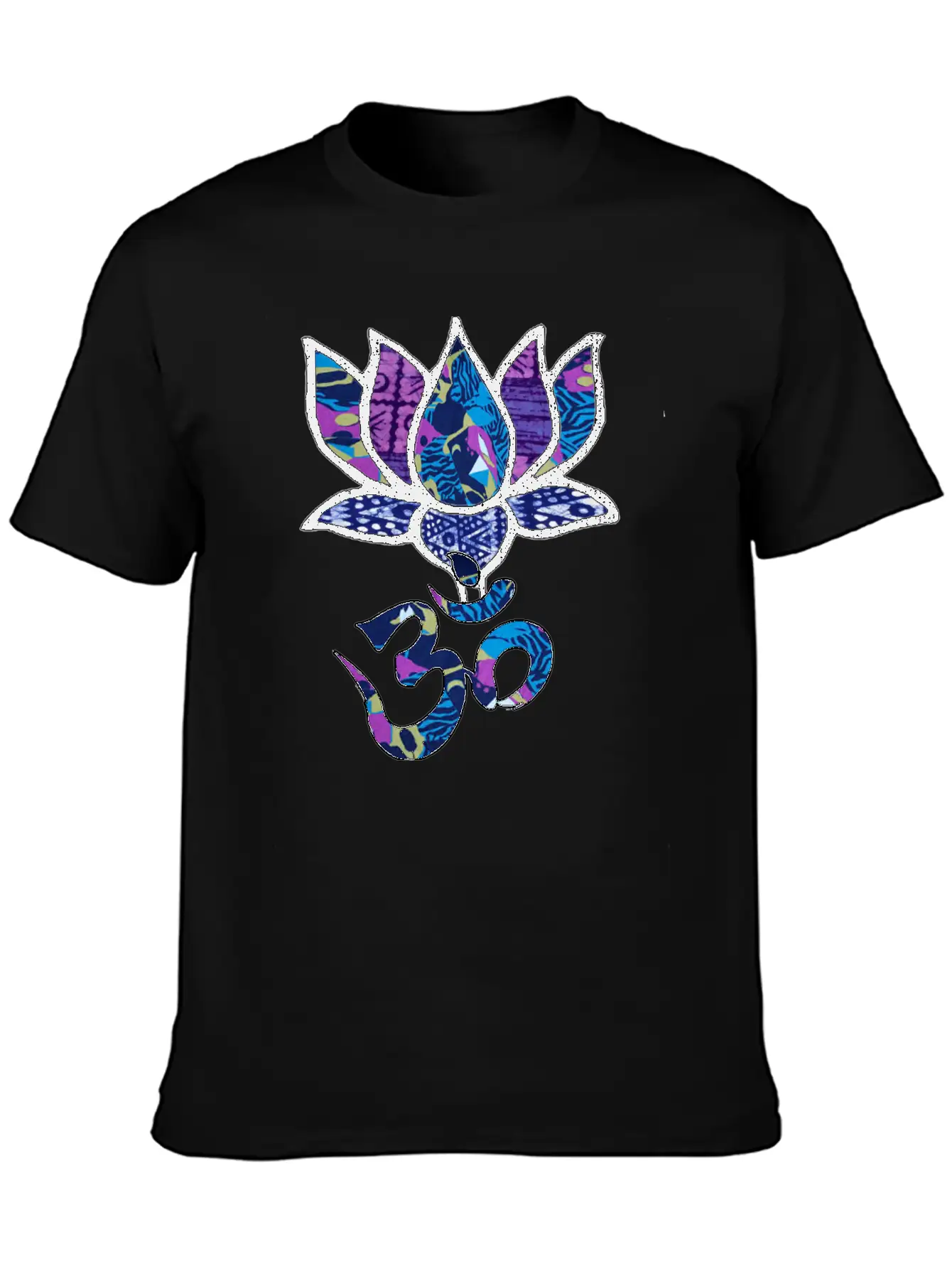 Lotus Flower With Ohm/Om Symbol Basic Graphic T-Shirt – Daily Comfort In Soft Cotton
