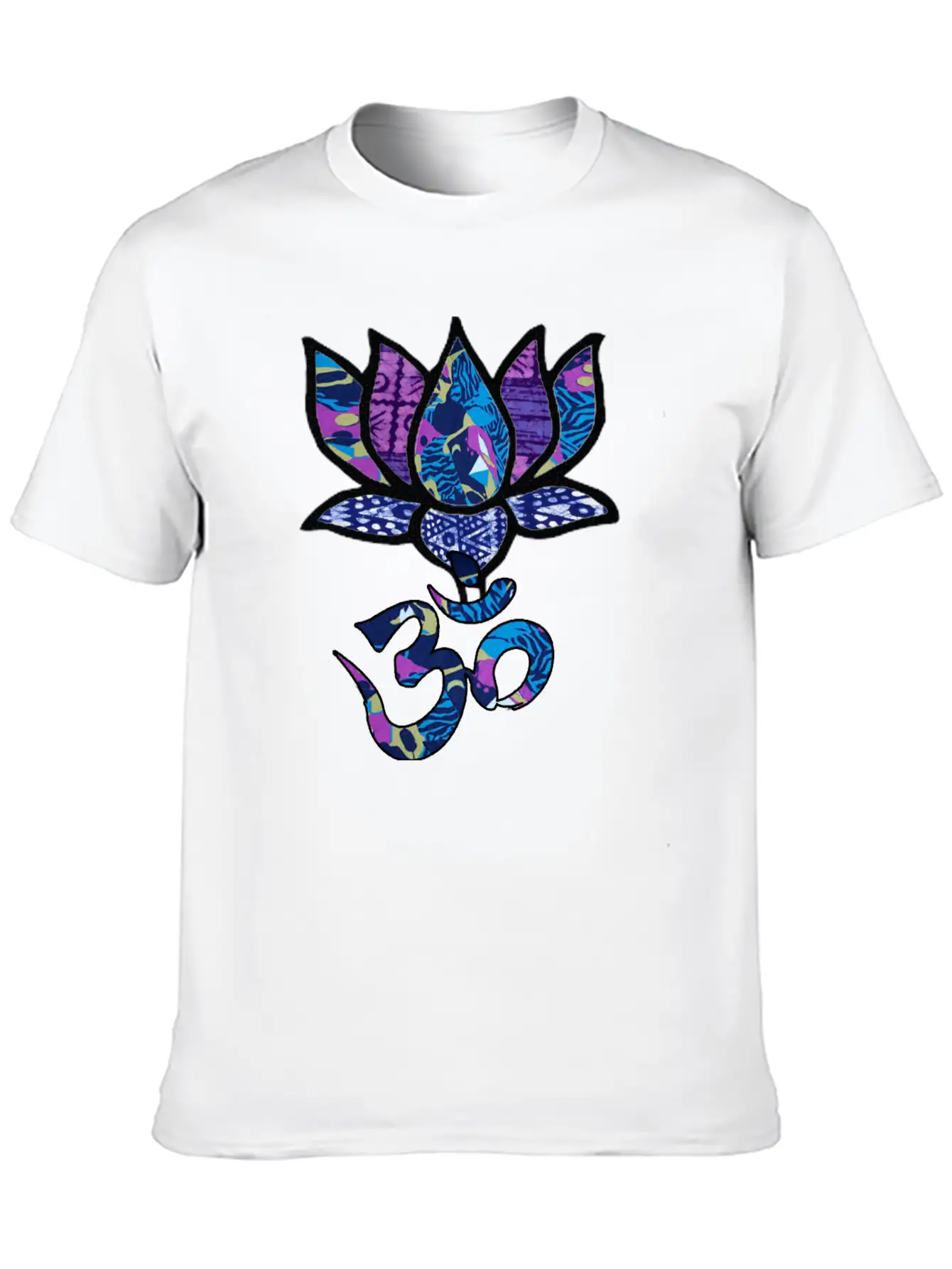Lotus Flower With Ohm/Om Symbol Basic Graphic T-Shirt – Daily Comfort In Soft Cotton