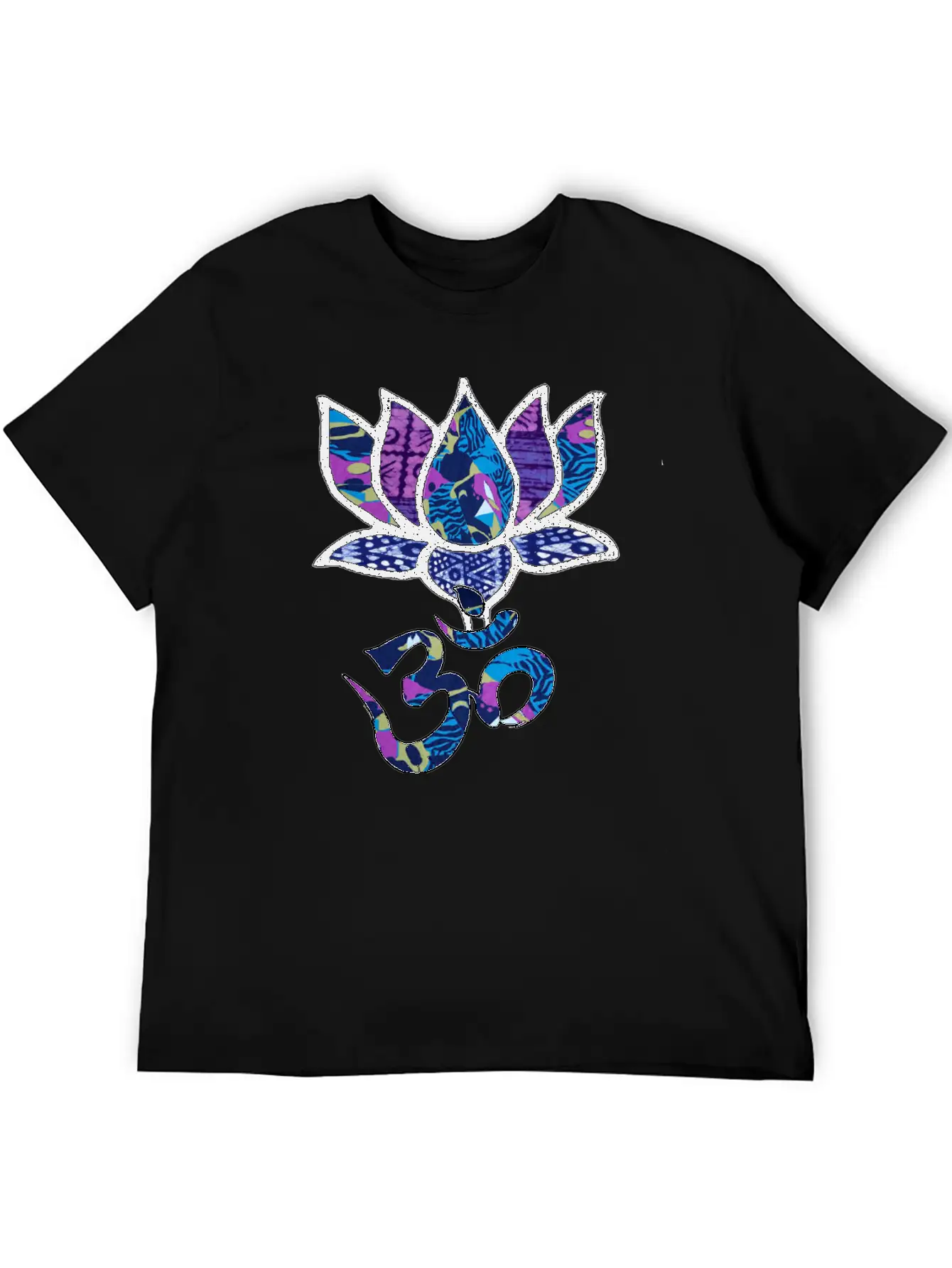 Lotus Flower With Ohm/Om Symbol Basic Graphic T-Shirt – Daily Comfort In Soft Cotton