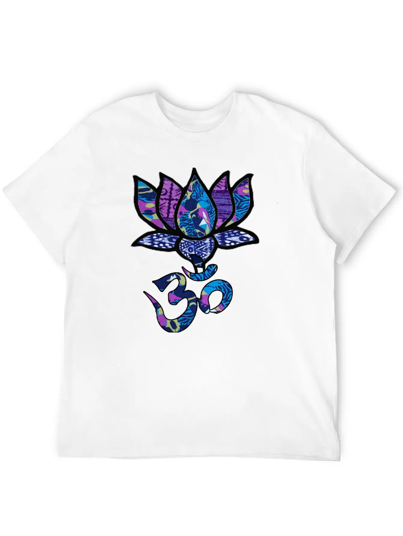 Lotus Flower With Ohm/Om Symbol Basic Graphic T-Shirt – Daily Comfort In Soft Cotton