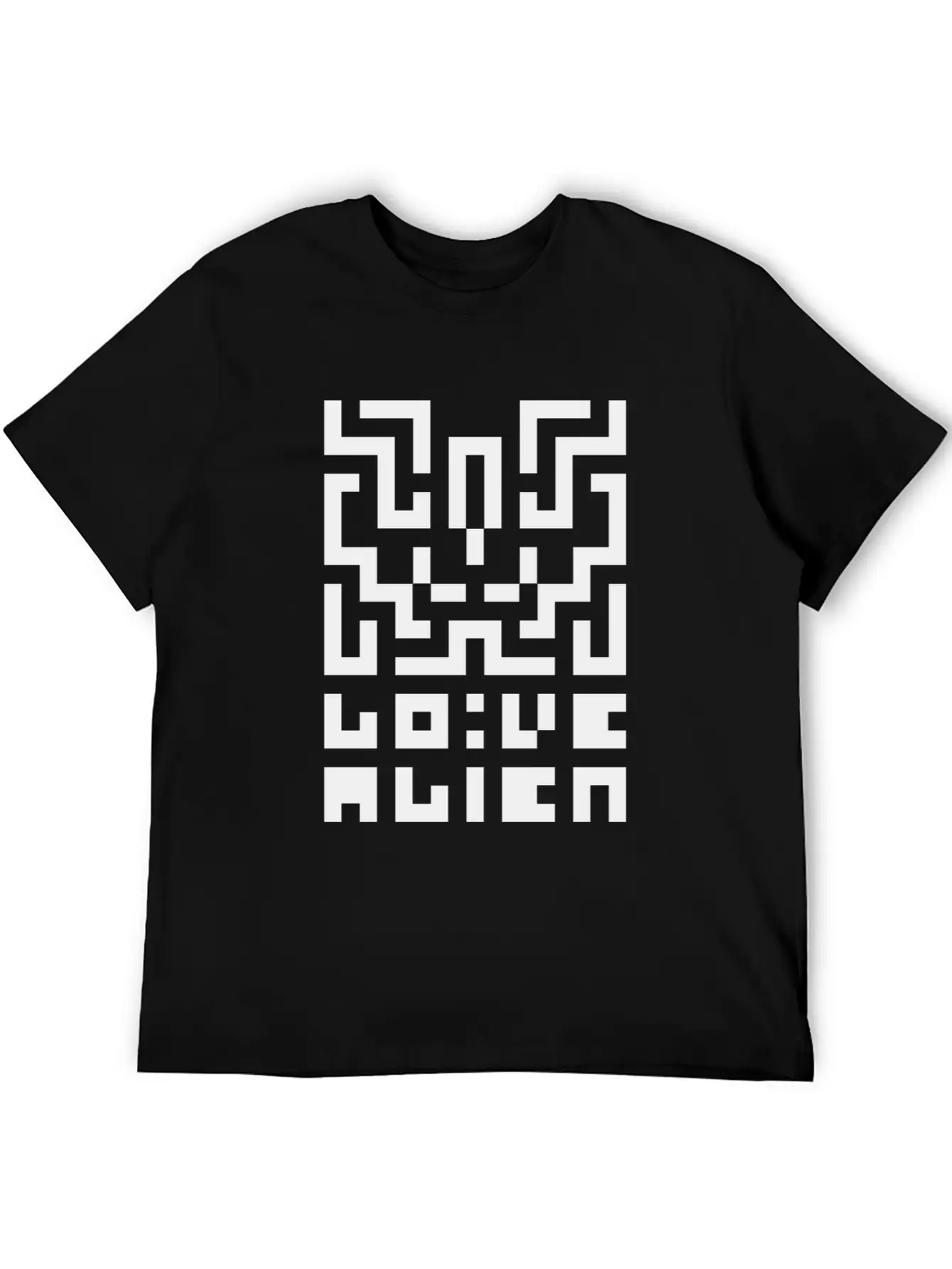 Love Alien / T01 / Magenta / B&W Pixel Art Timeless Short Sleeve Tee – Comfy And Minimalist Design