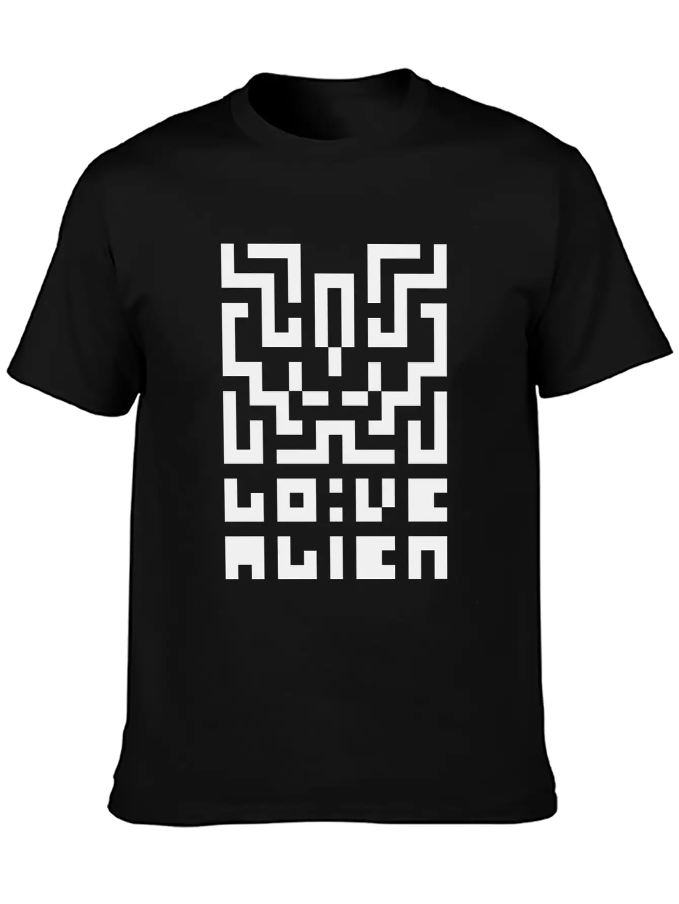 Love Alien / T01 / Magenta / B&W Pixel Art Timeless Short Sleeve Tee – Comfy And Minimalist Design