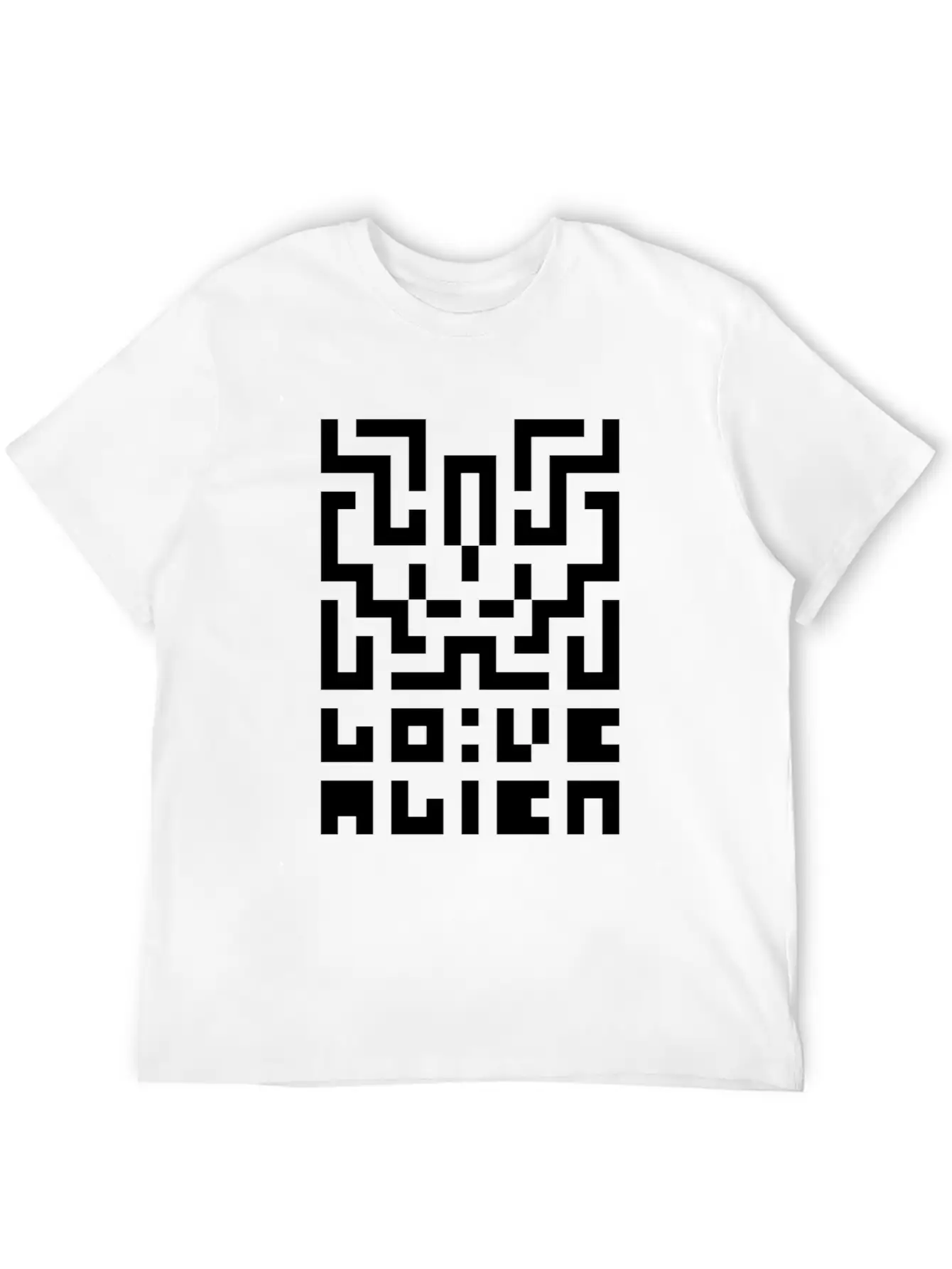 Love Alien / T01 / Magenta / B&W Pixel Art Timeless Short Sleeve Tee – Comfy And Minimalist Design