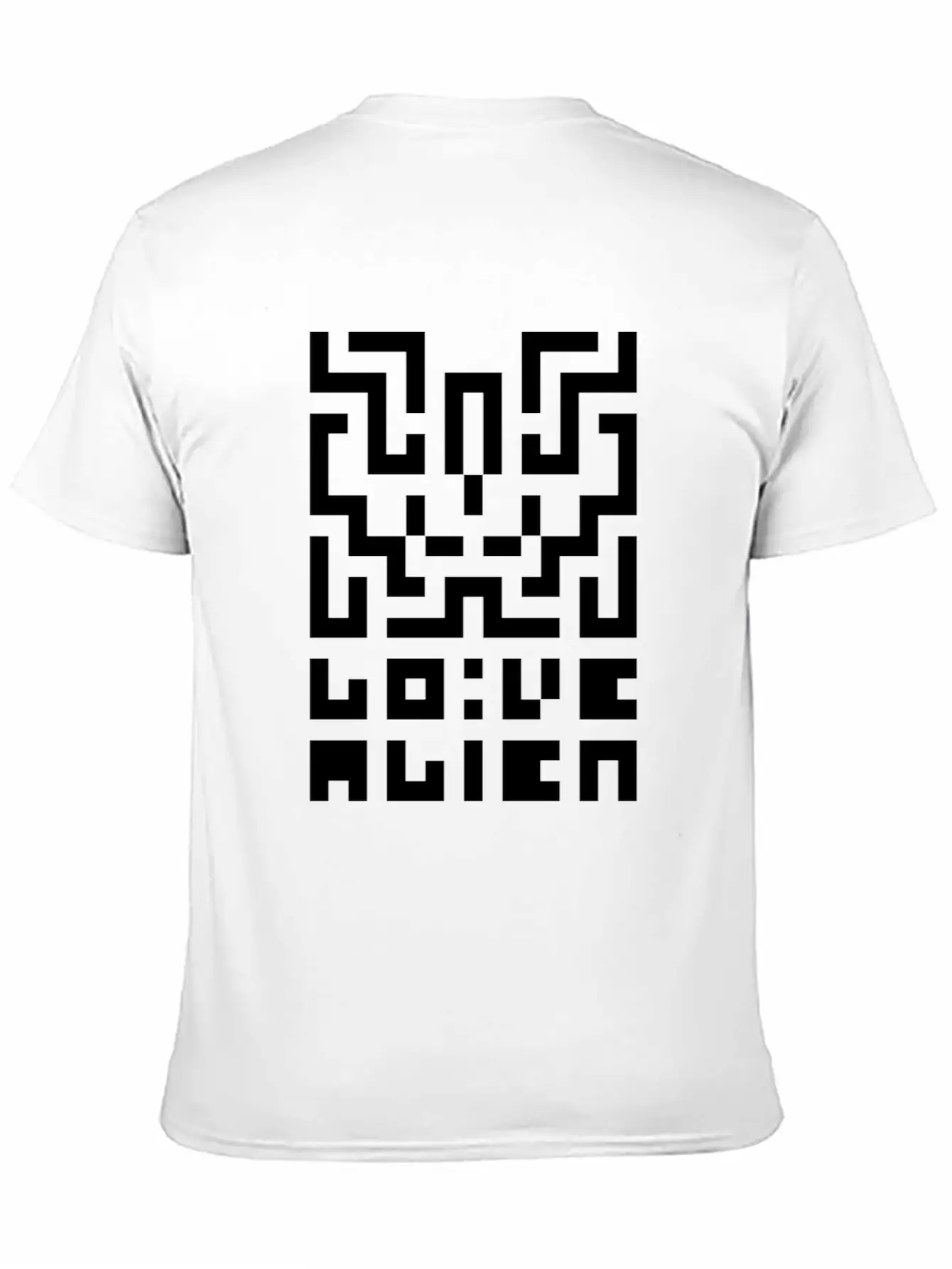Love Alien / T01 / Magenta / B&W Pixel Art Timeless Short Sleeve Tee – Comfy And Minimalist Design