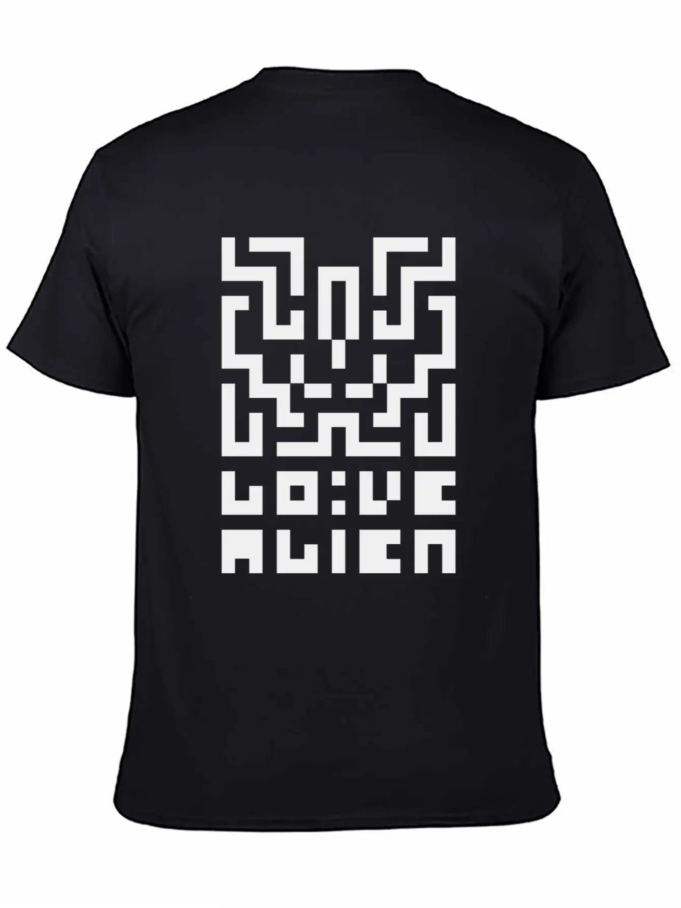 Love Alien / T01 / Magenta / B&W Pixel Art Timeless Short Sleeve Tee – Comfy And Minimalist Design