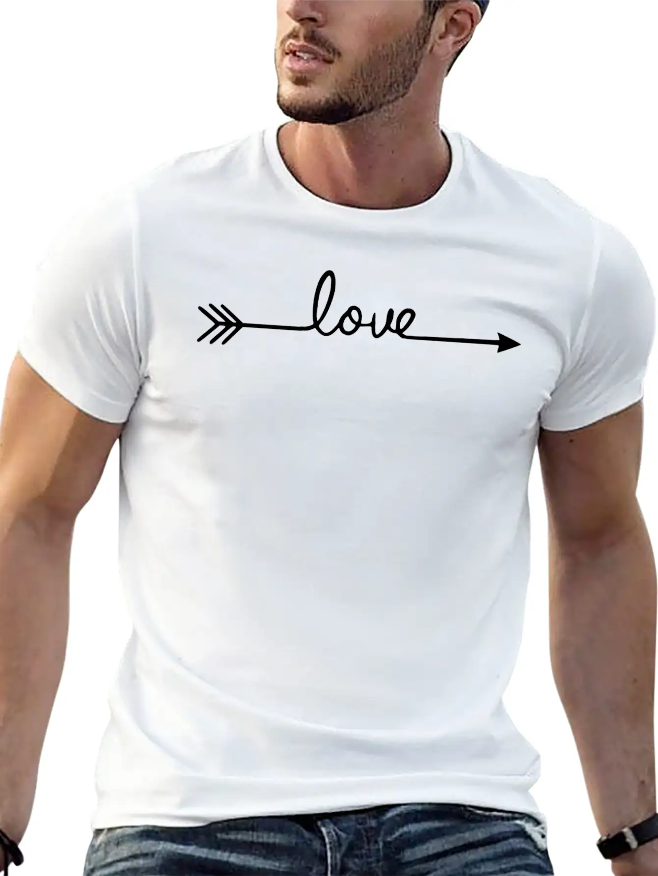 Love Arrow Comfortable Minimalist Graphic Tee – Summer Style Essential